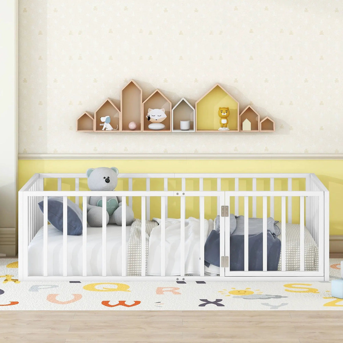 Metal Floor Bed Frame | Raised Fence Gate | Low Platform Design