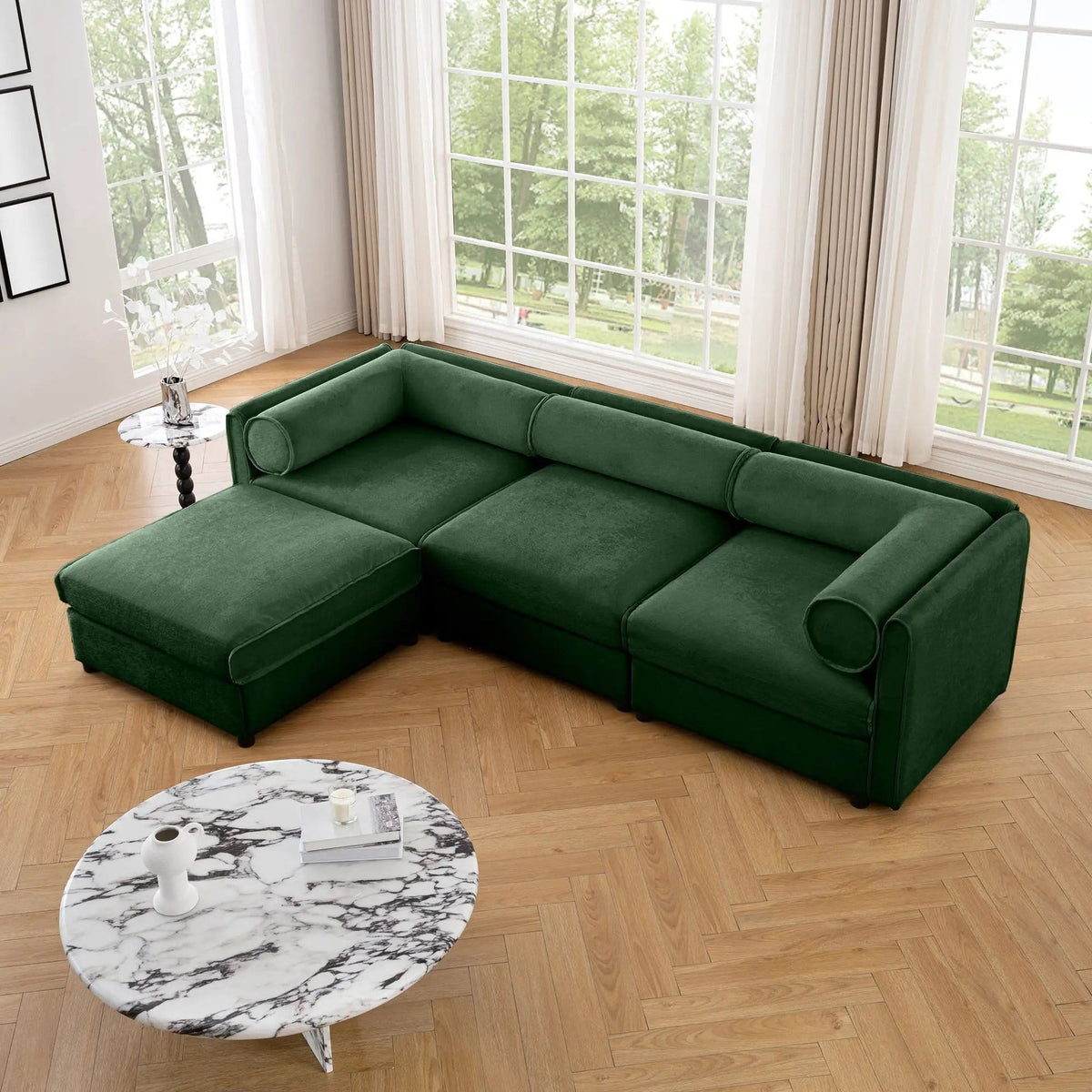 Contemporary Elegant Sofa With Storage And Ottoman 2 Piece Living Room Set | 2 Piece Living Room Set | Living Room Furniture | Living Room