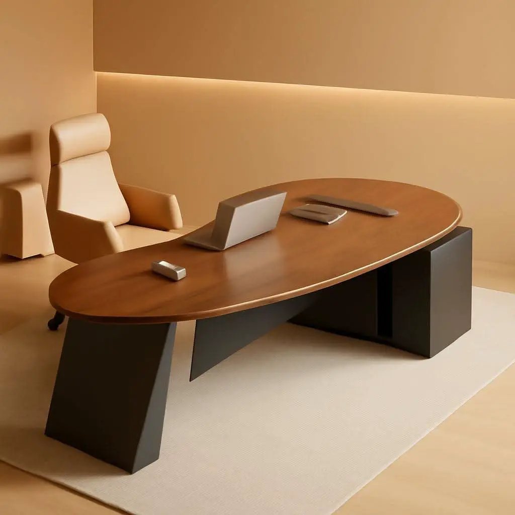 Spacious L Shaped Executive Desk With Side Storage System from PriceLows™