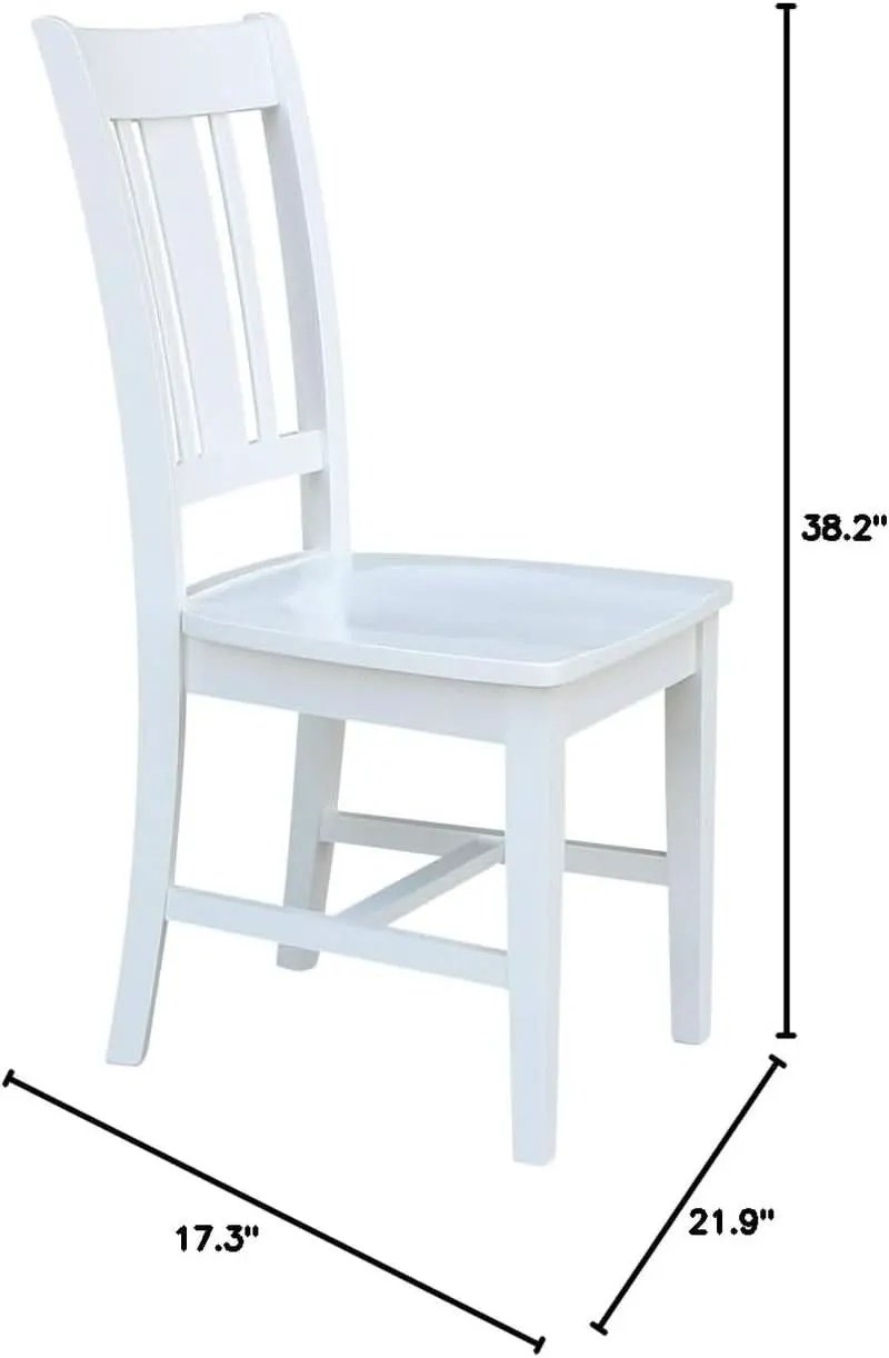 Set of Two White San Remo Splatback Dining Chairs from PriceLows™