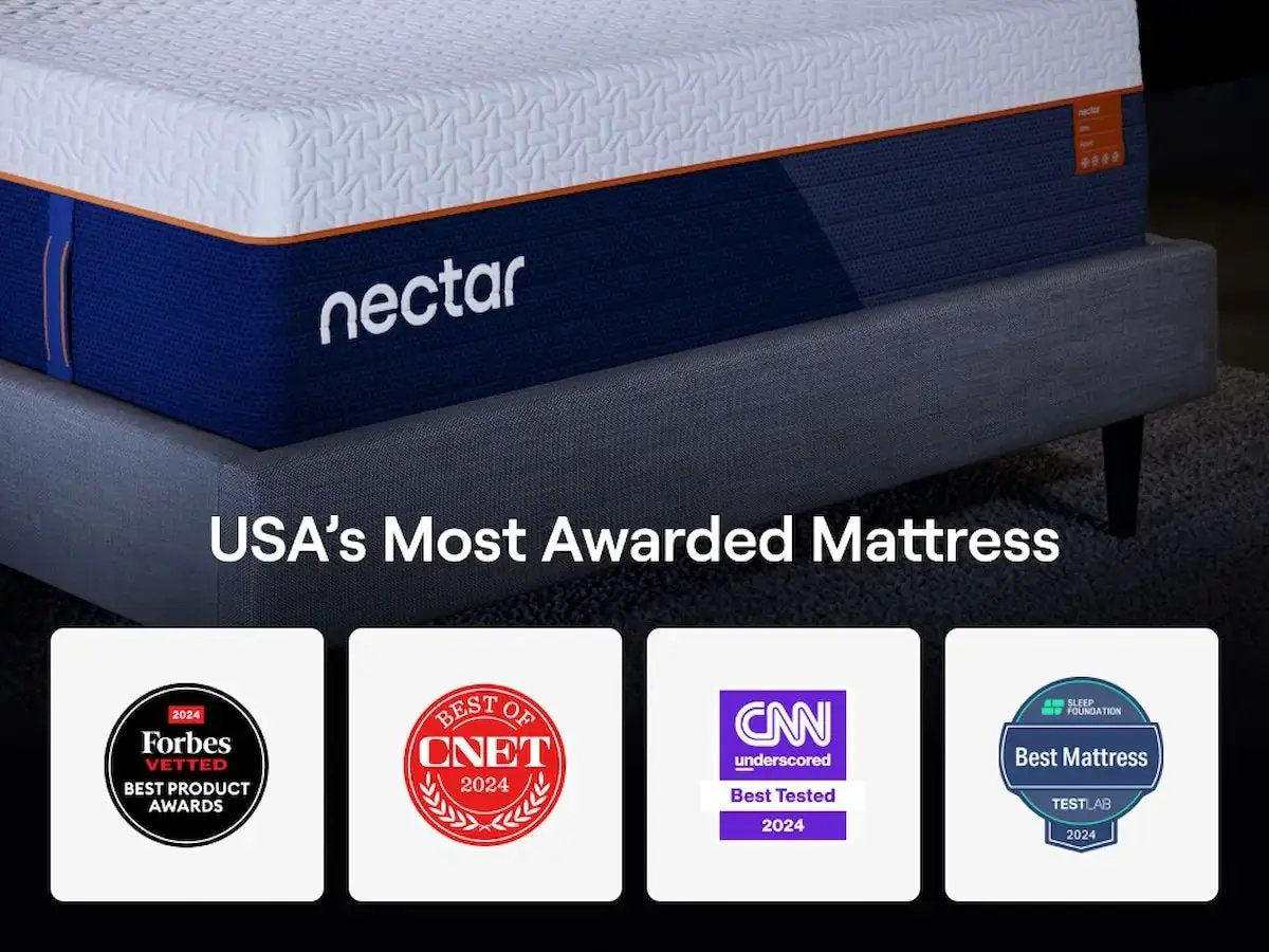 Nectar Ultra Hybrid Mattress | 15 Inch Height | Fabric Cover | Multiple Comfort Layers