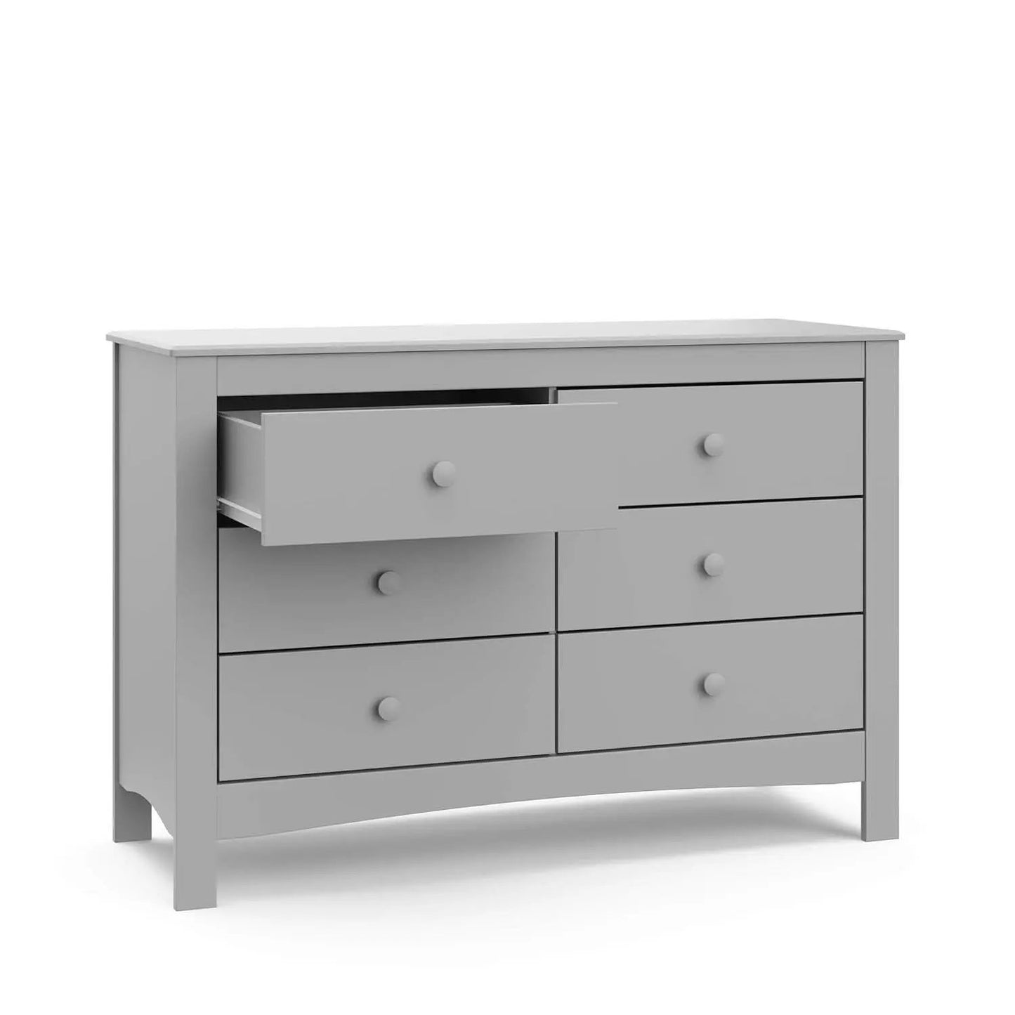 Pebble Gray 6 Drawer Double Dresser For Nursery And Kids from PriceLows™