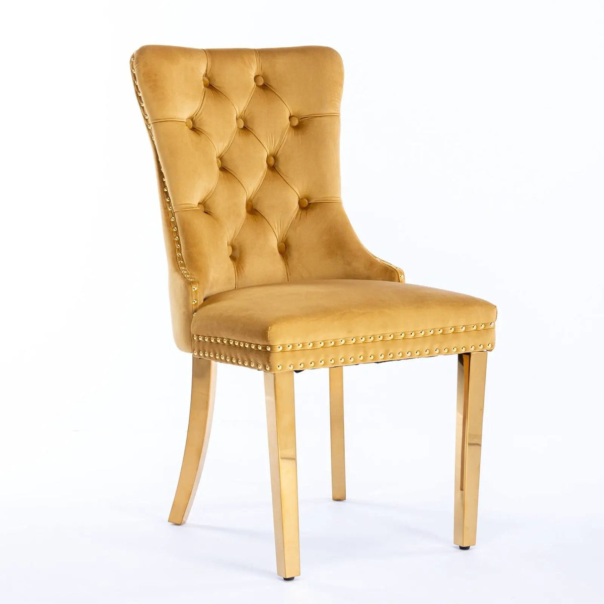 Dining Chair | Tufted Upholstery | Solid Wood Frame | Set Of 2