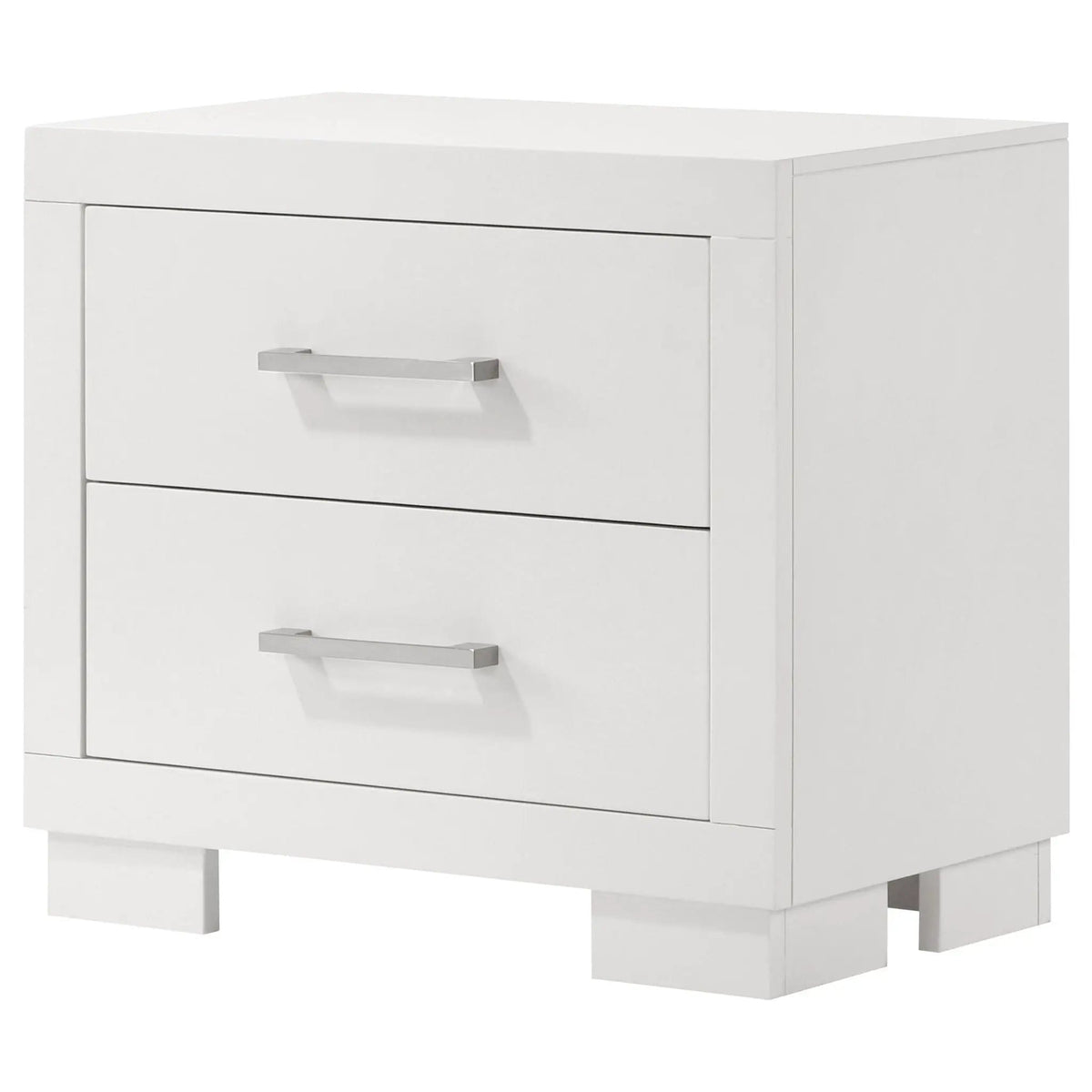 Jessica 2-drawer Nightstand Snow | 26 x 15 x 23 in | Wood | White