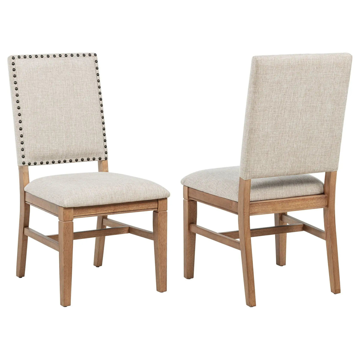 Middleton Upholstered Dining Side Chair Beige (Set of 2) | 20 x 24.25 x 38.5 in | Fabric | Dining Room