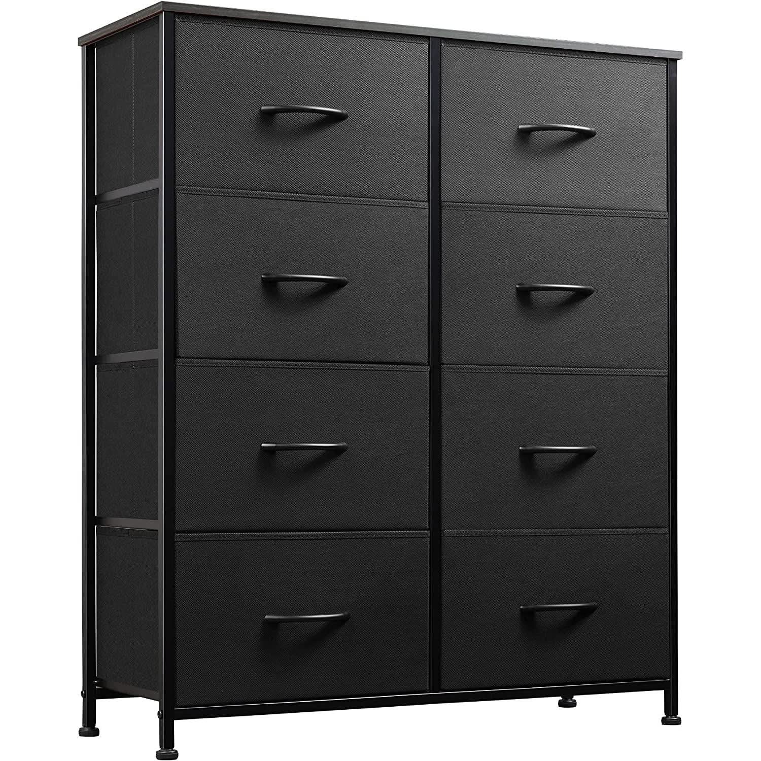 Fabric Storage Tower With 8 Drawers Charcoal Black from PriceLows™