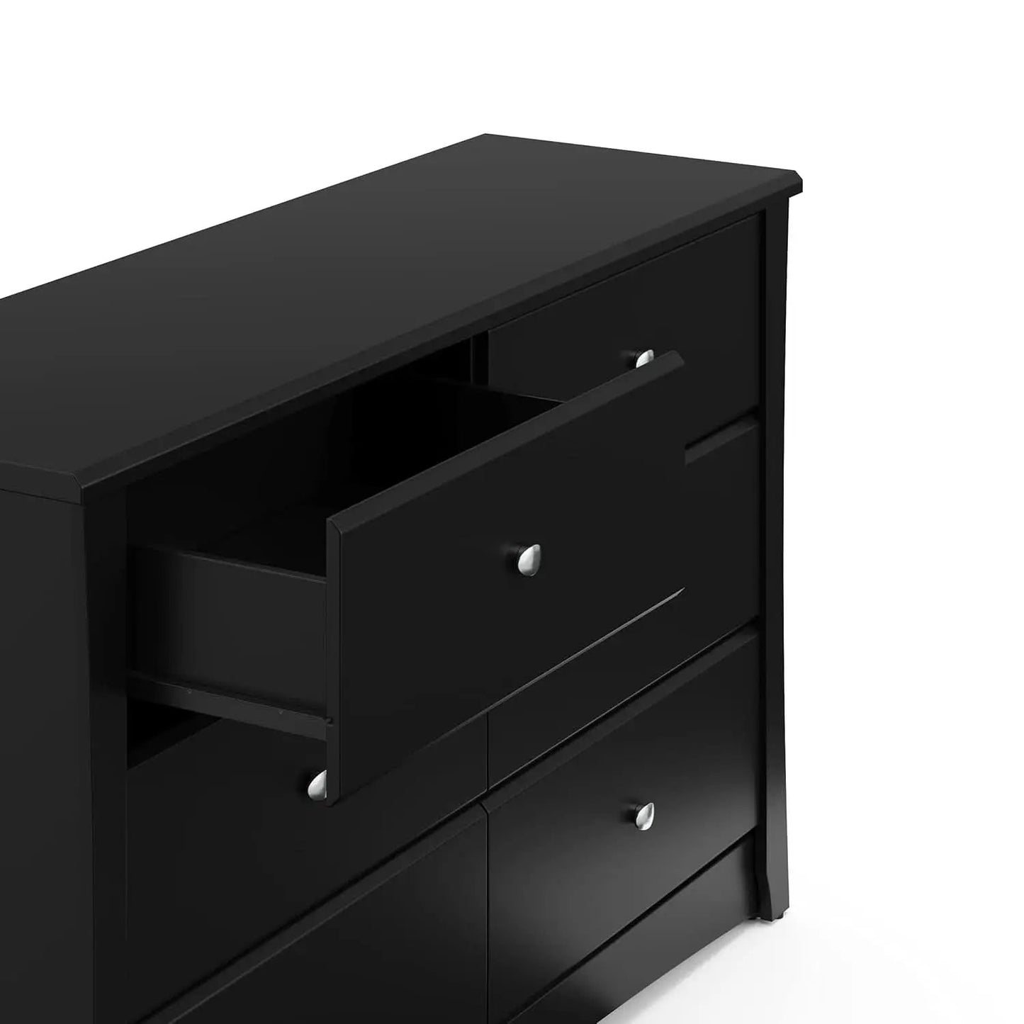 Crescent 6 Drawer Double Dresser Black GREENGUARD Gold from PriceLows™