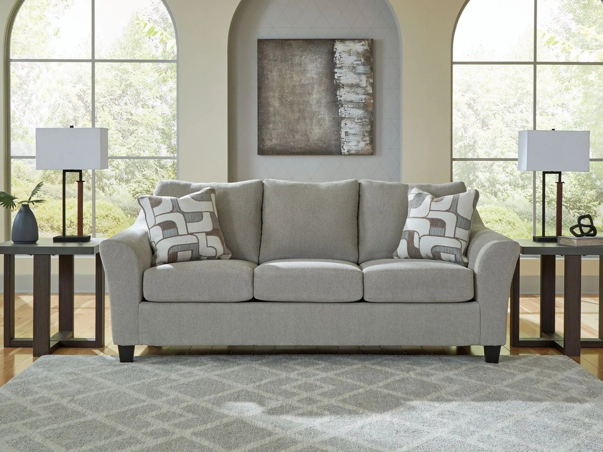Willarae Queen Sofa Sleeper | 92 x 40 x 40 in | Metal & Wood | Taupe
