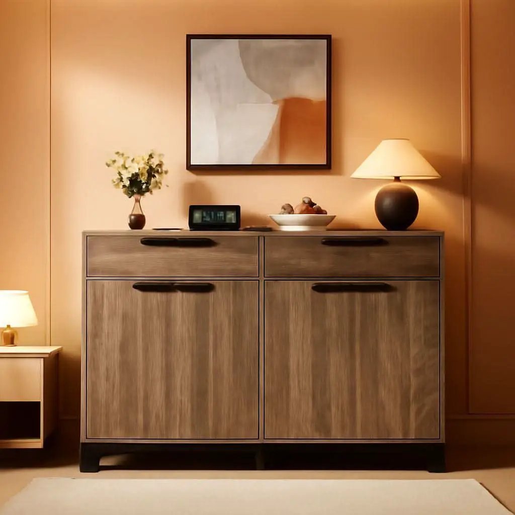 55 Inch Buffet Cabinet With 2 Drawers Modern Farmhouse from PriceLows™