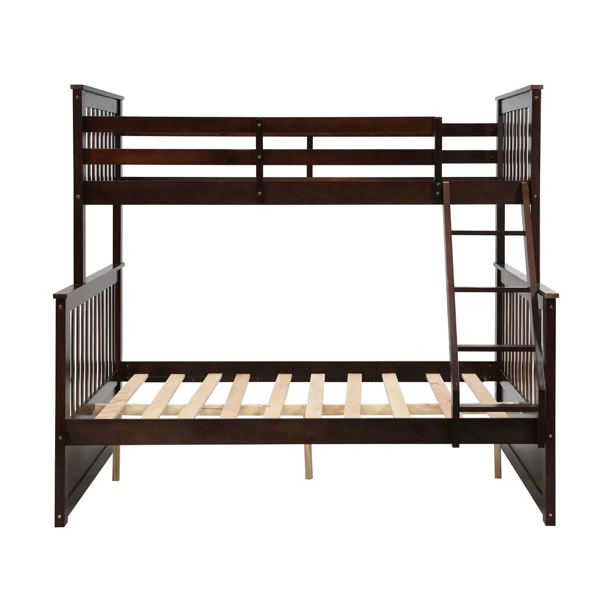 Bunk Bed With Ladder | Safety Guard Rails | Solid Pine Wood | Space-Saving Design