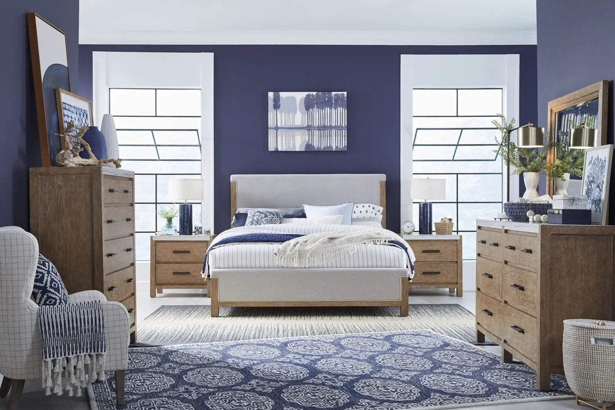 Plum Creek Upholstered Panel Bed | Seasonless Style | Tranquil Elegance | 88 Inch Length