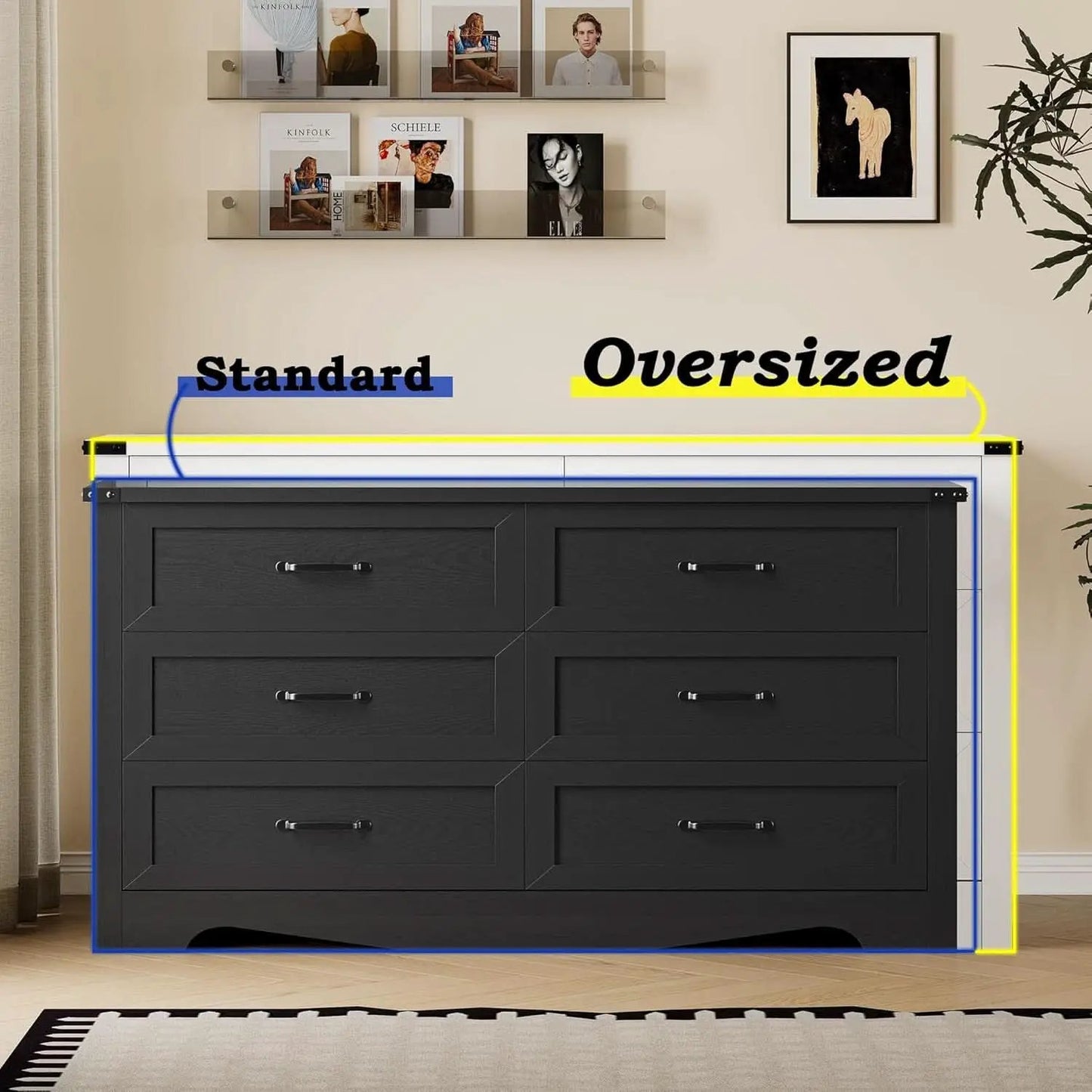 9 Drawer Dresser For Bedroom Modern Wooden Anti Tip from PriceLows™