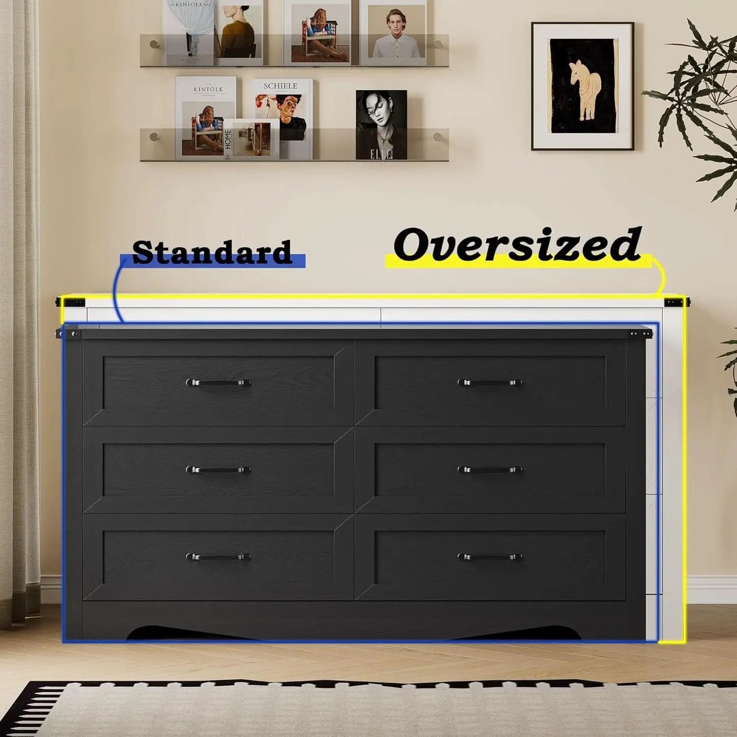 9 Drawer Dresser For Bedroom Modern Wooden Anti Tip from PriceLows™