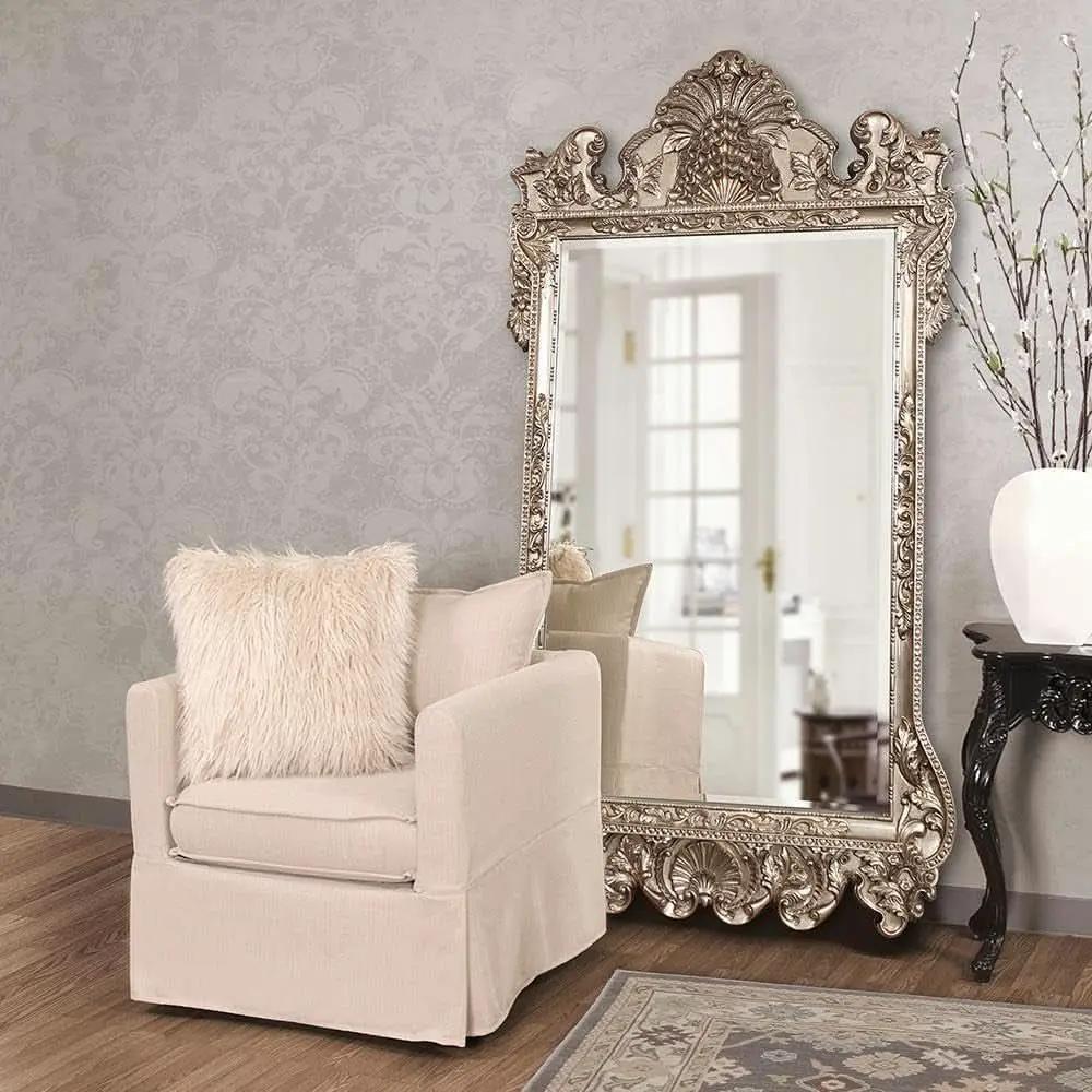 Howard Elliott Marquette Antique Oversized Full Length Mirror Silver Leaf 49x84 from PriceLows™