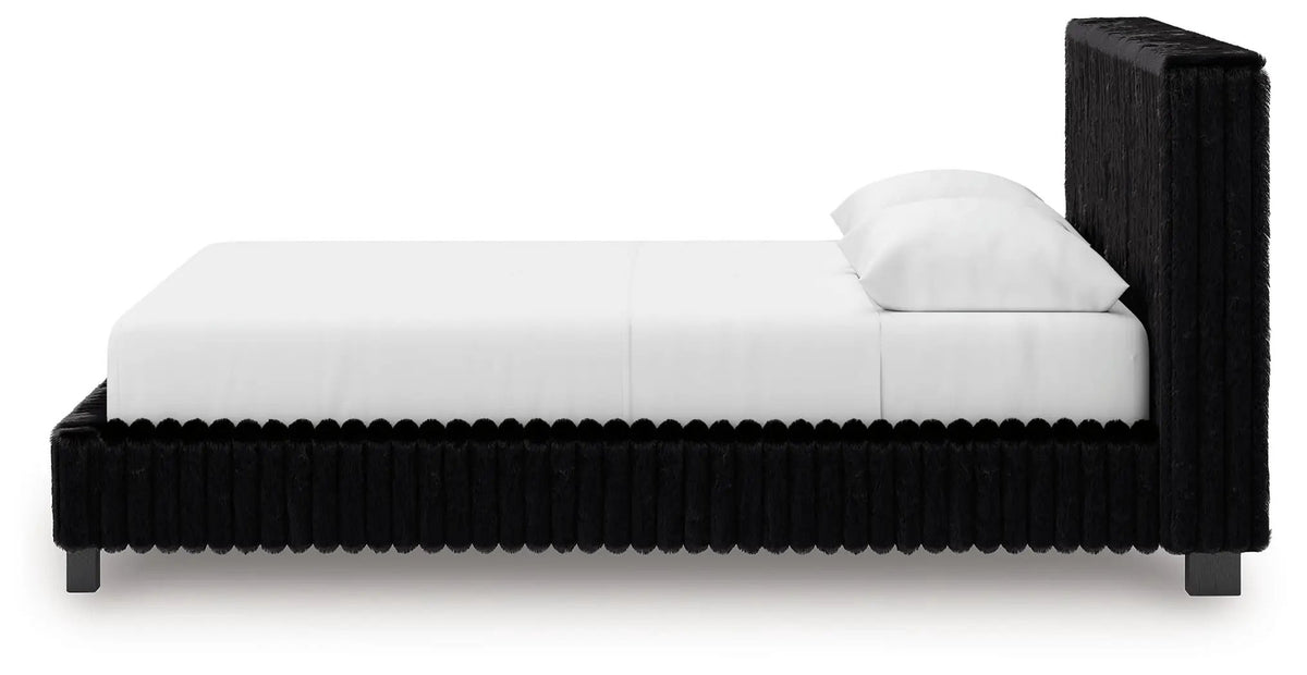 Zuraleus Upholstered Bed | Corded Fabric | Casual Contemporary Style | 91.25 Inch Width