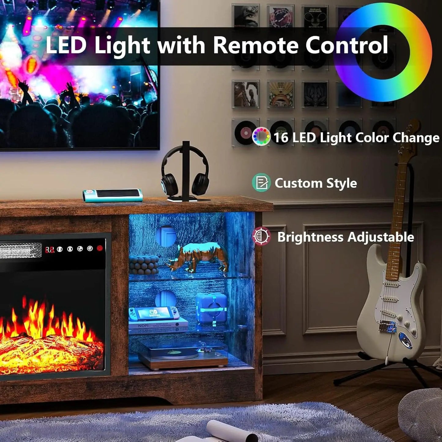 Fireplace TV Stand 18 Electric Fireplace for 65 Inch TVs from PriceLows™