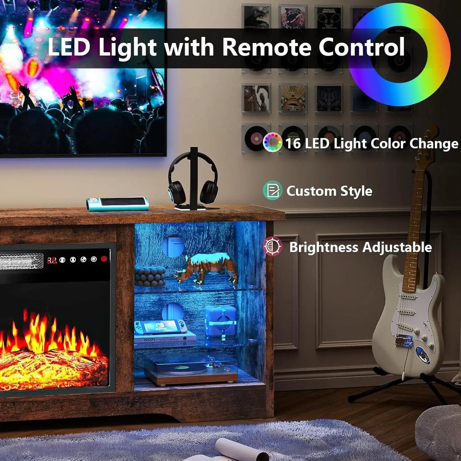 Fireplace TV Stand 18 Electric Fireplace for 65 Inch TVs from PriceLows™