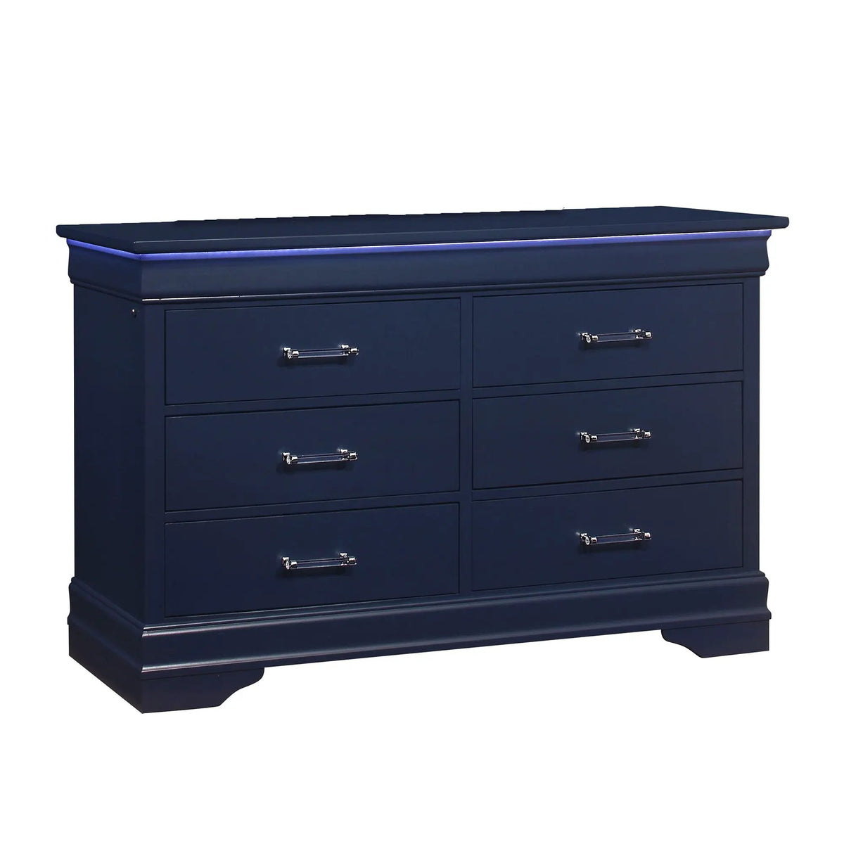 Charlston Dresser | LED Lighting | Six Spacious Drawers | Transitional Style
