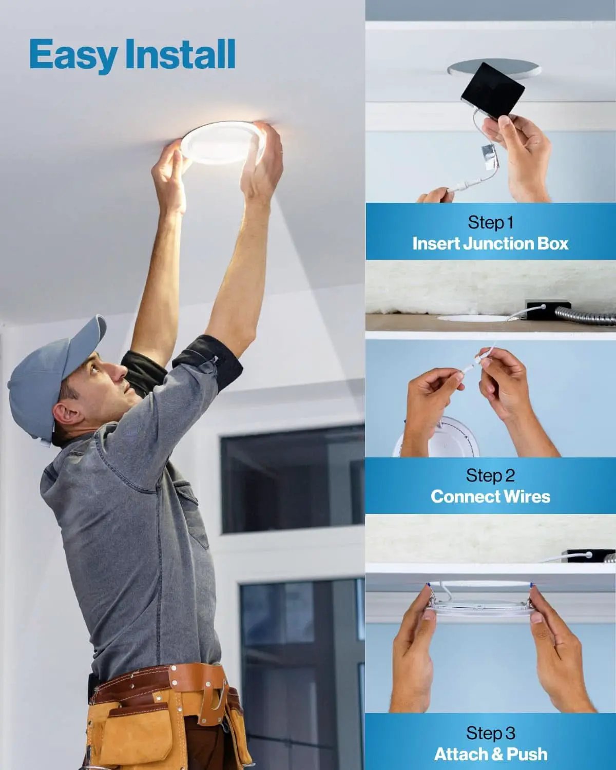 4 Inch Thin Dimmable LED Recessed Light 5000K Daylight from PriceLows™