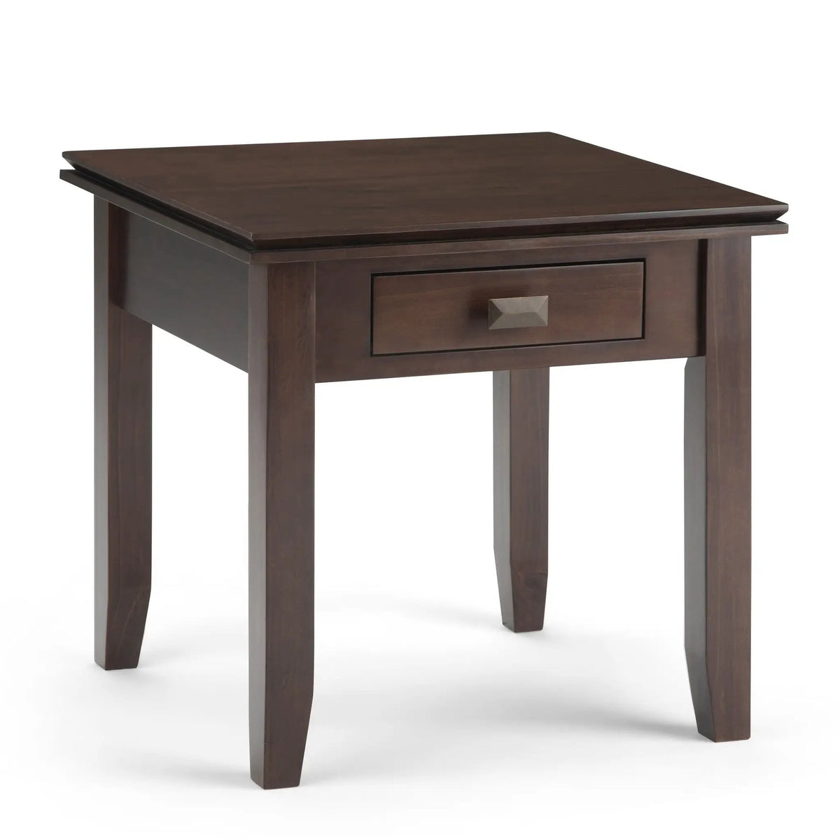 Artisan End Table | Handcrafted Solid Wood | One Drawer | Metal Drawer Glides