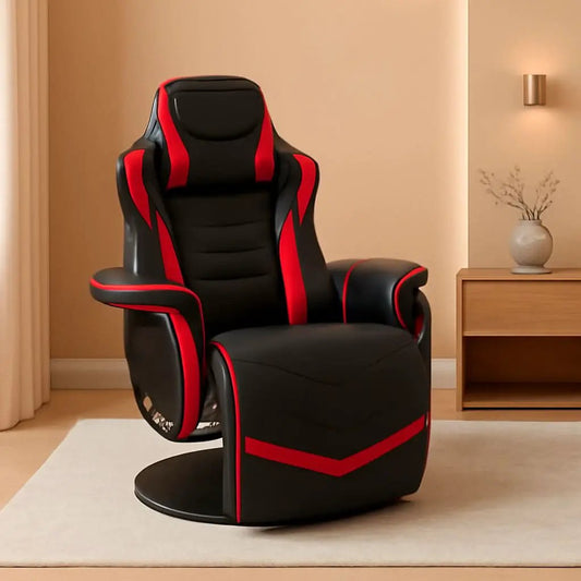 900 Gaming Recliner Red With Adjustable Leg Rest Cupholder from PriceLows™