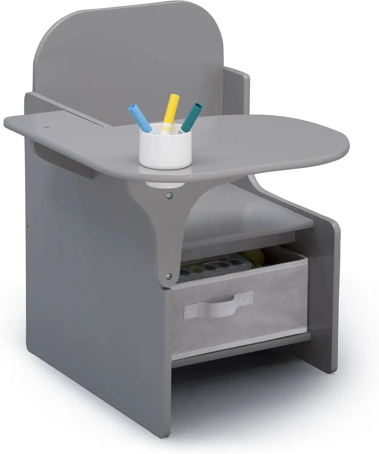 Mysize Chair Desk With Removable Cup Holder Grey Bin from PriceLows™