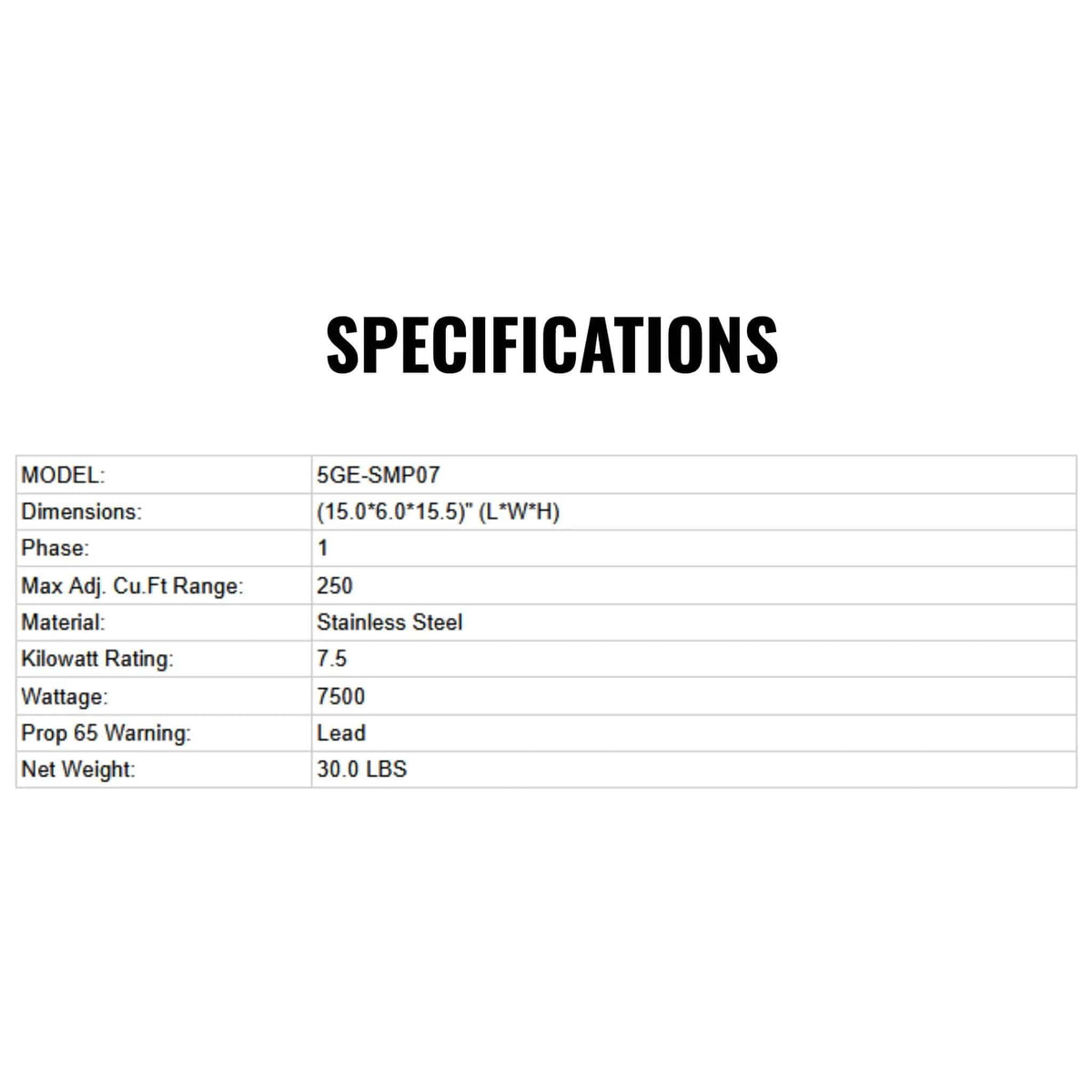 Delta SteamScape 7.5KW SMP7 Steam Generator | 7.5 kW | Home Use | Home