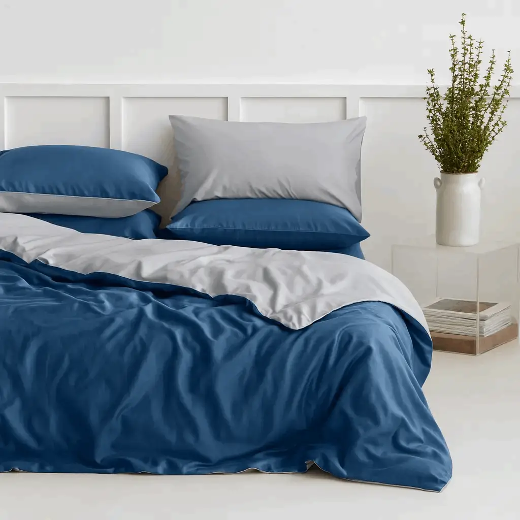 Two-Tone Bamboo Duvet Cover + 2 Shams Set from PriceLows™