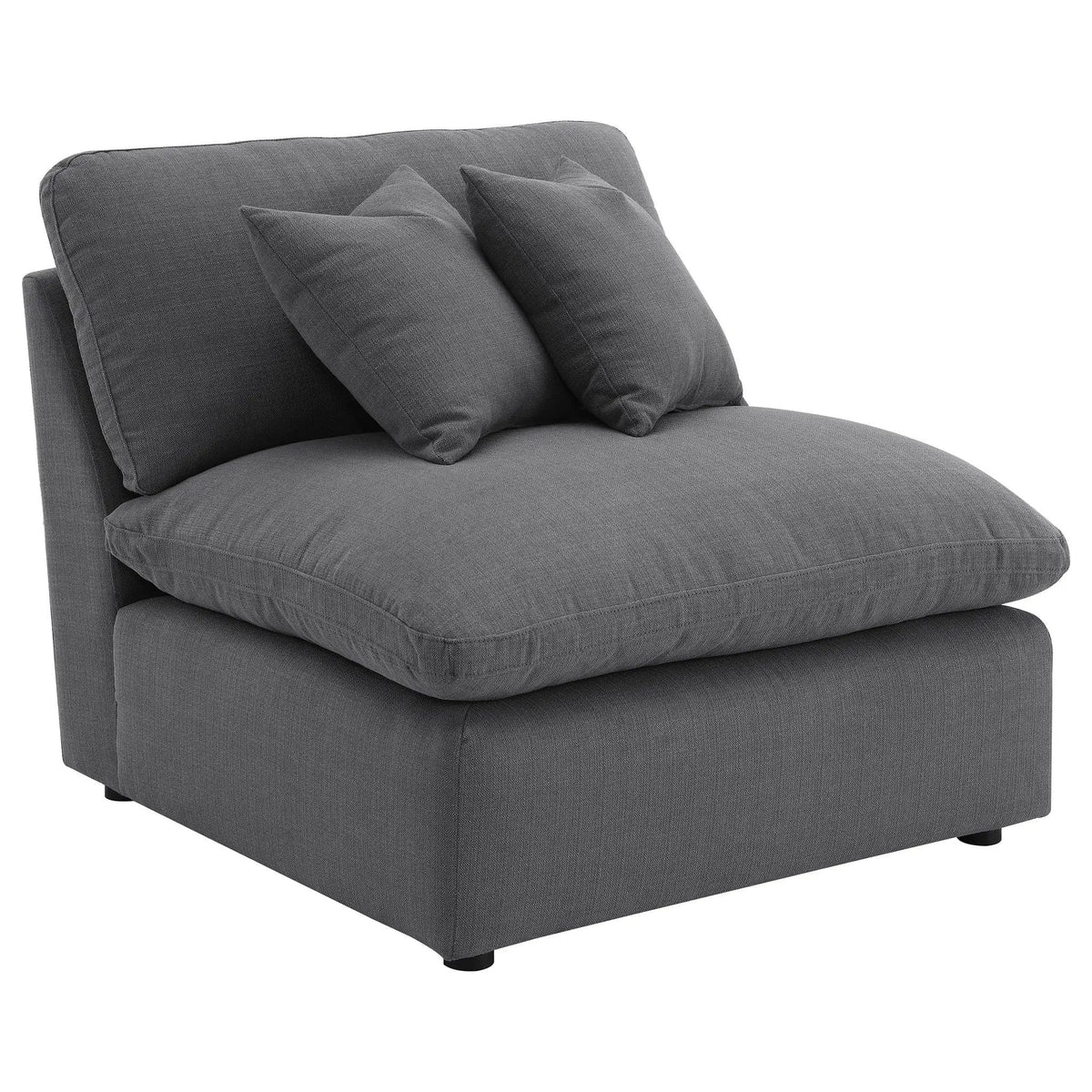 Hobson 6-piece Upholstered Modular Sectional Sofa | 6-Piece Set | Fabric | Charcoal