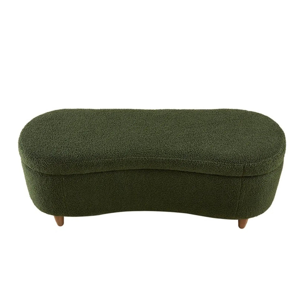 Flip Top Storage Bench | Curved Front Straight Back | Soft Close Hinges | 48 Inch Width