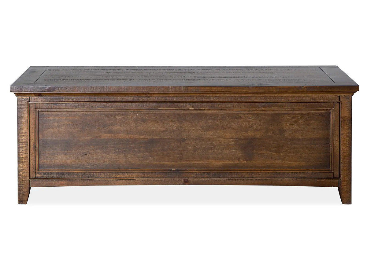 Bay Creek Lift Top Cocktail Table | Toasted Nutmeg | Storage With Casters | Pine Veneer