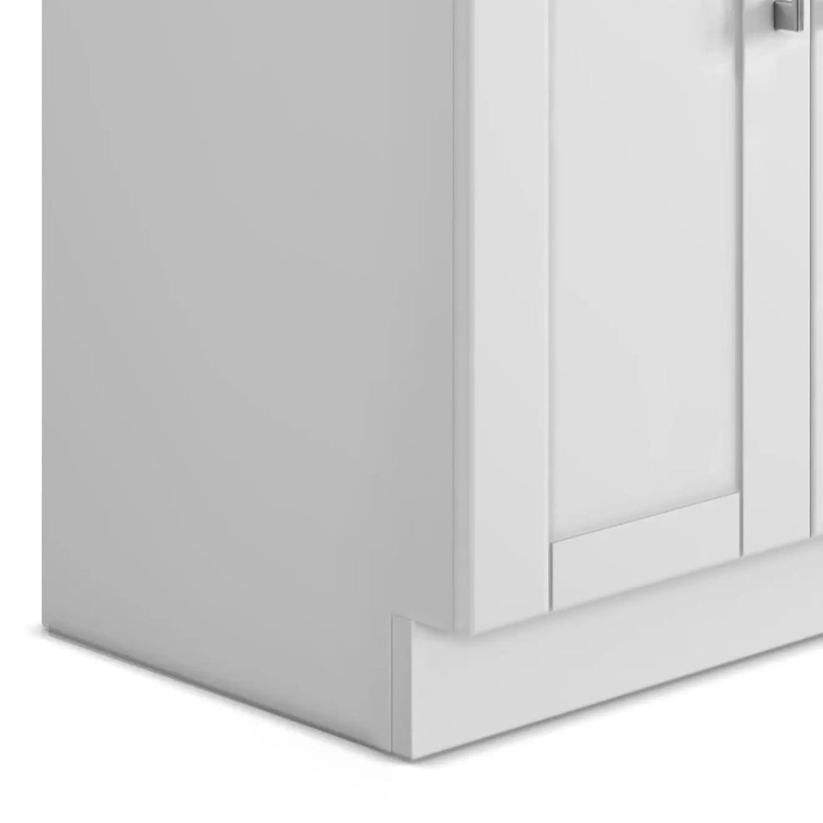 Shaker Modern Wide, Laundry Cabinet With Faucet And Stainless Steel Sink Vanity | 2 Pieces | Stainless Steel | Bathroom