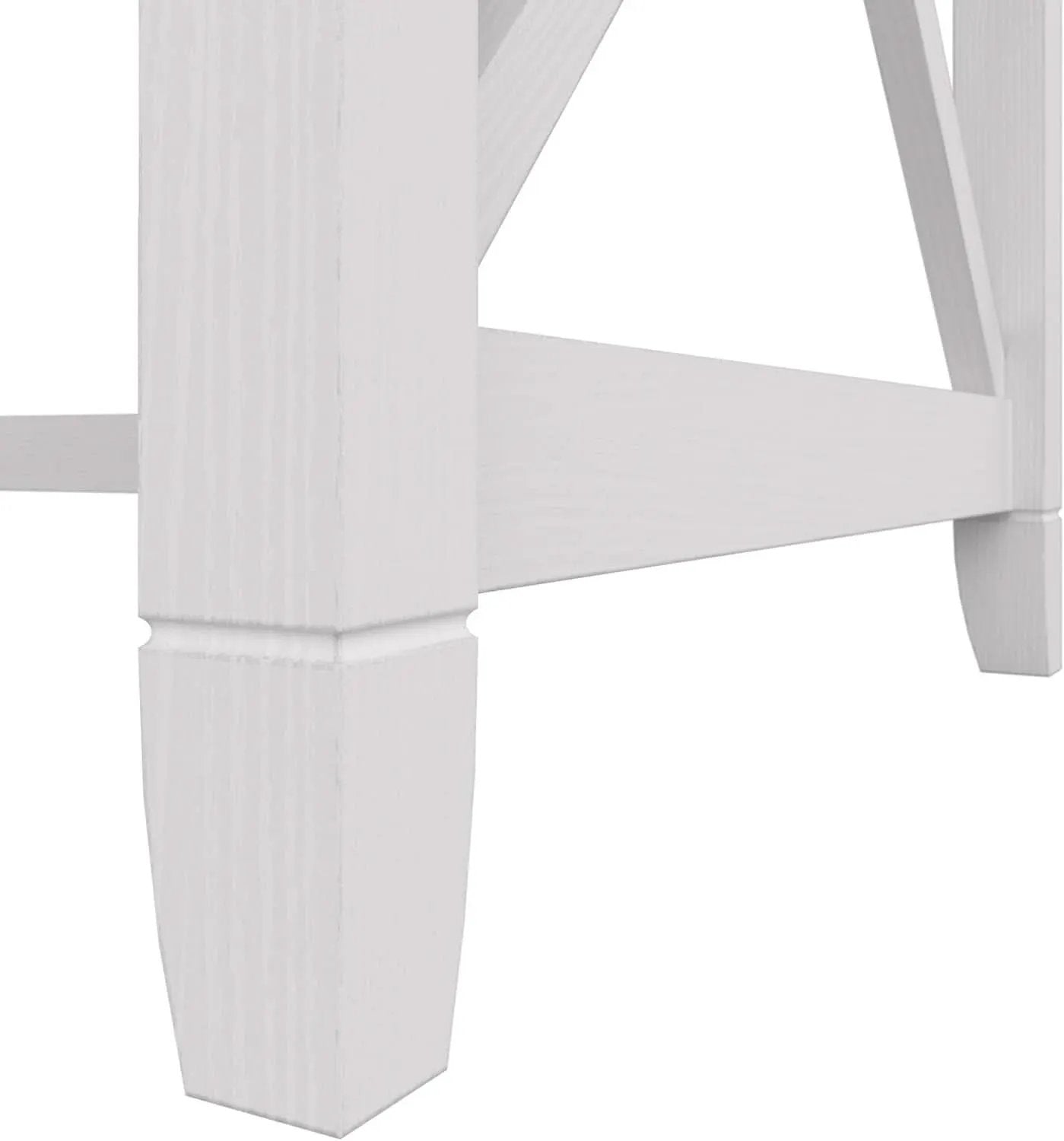 Bush Furniture Key West 60W L Shaped Desk Pure White Oak from PriceLows™