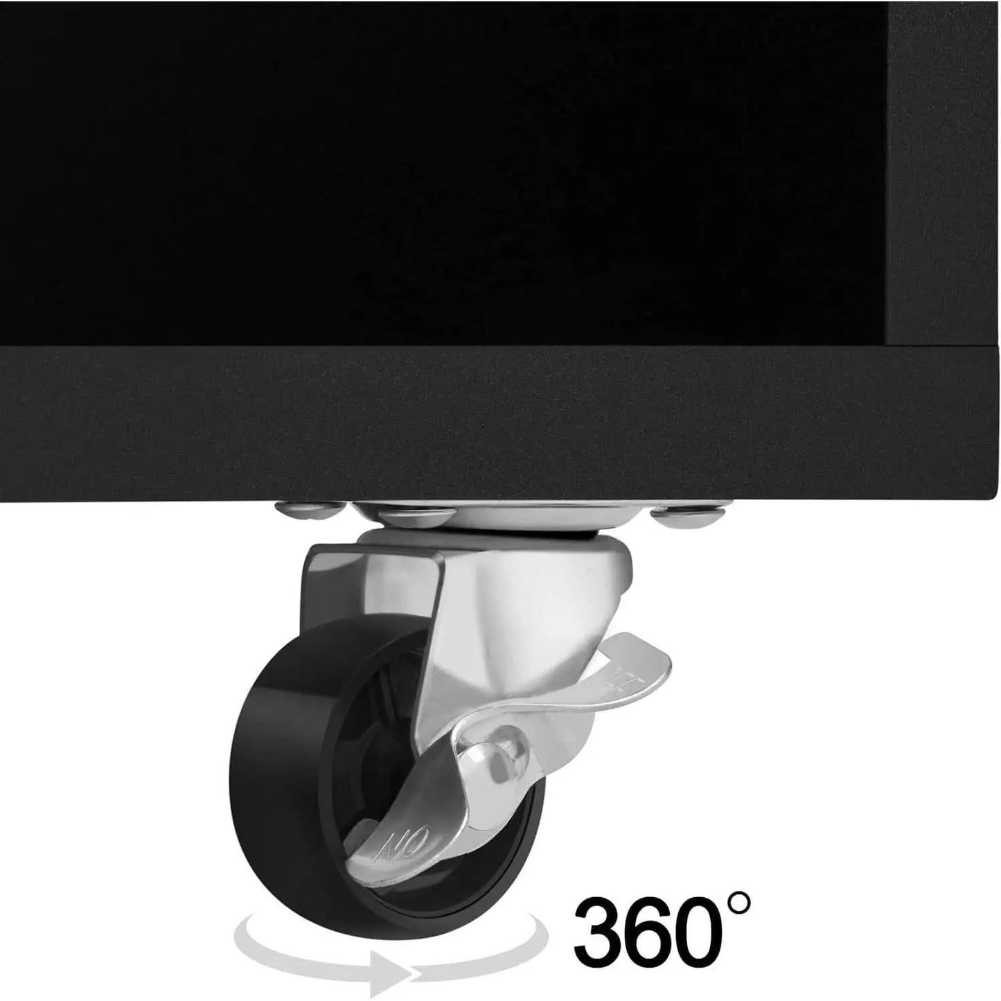 Black Rolling File Cabinet With 2 Drawers And Lock from PriceLows™