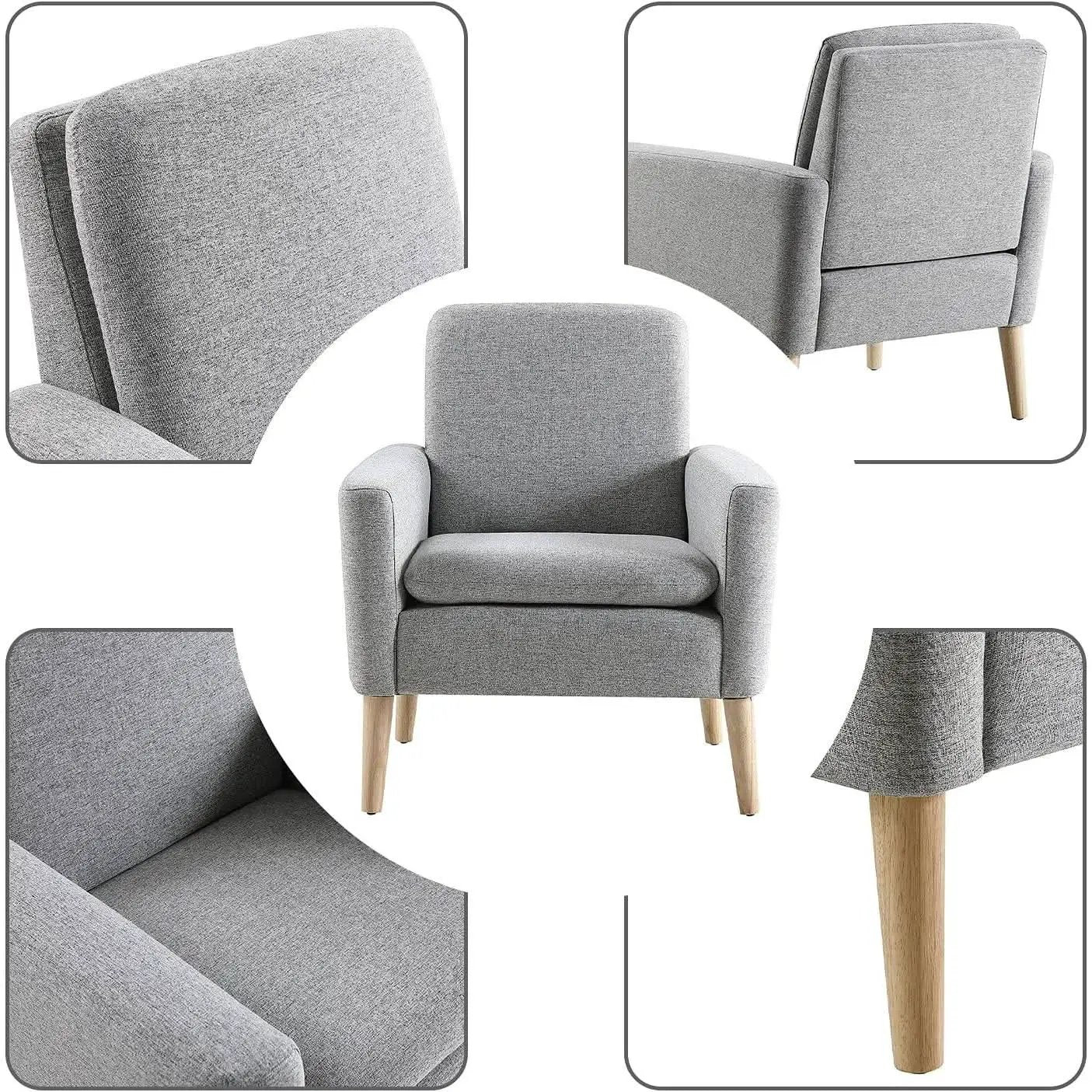 Mid Century Modern Armchair With Padded Seat Cushion from PriceLows™