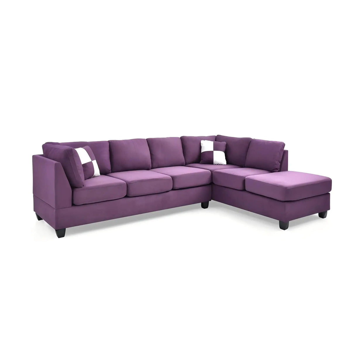 Malone Comfort Sectional | Pocketed Coil And Foam Seating | Removable Backs | 111 Inch Length