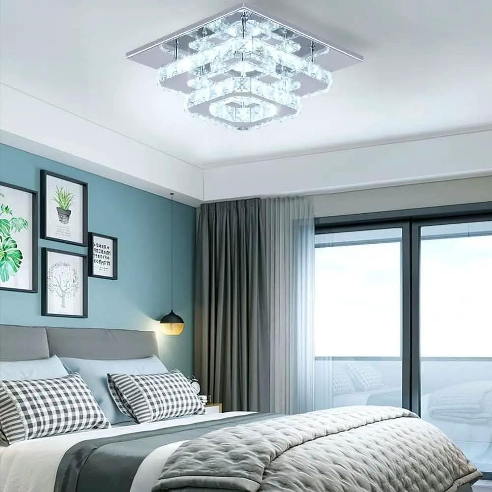 Crystal Square LED Ceiling Light Two Layer Flush Mount from PriceLows™
