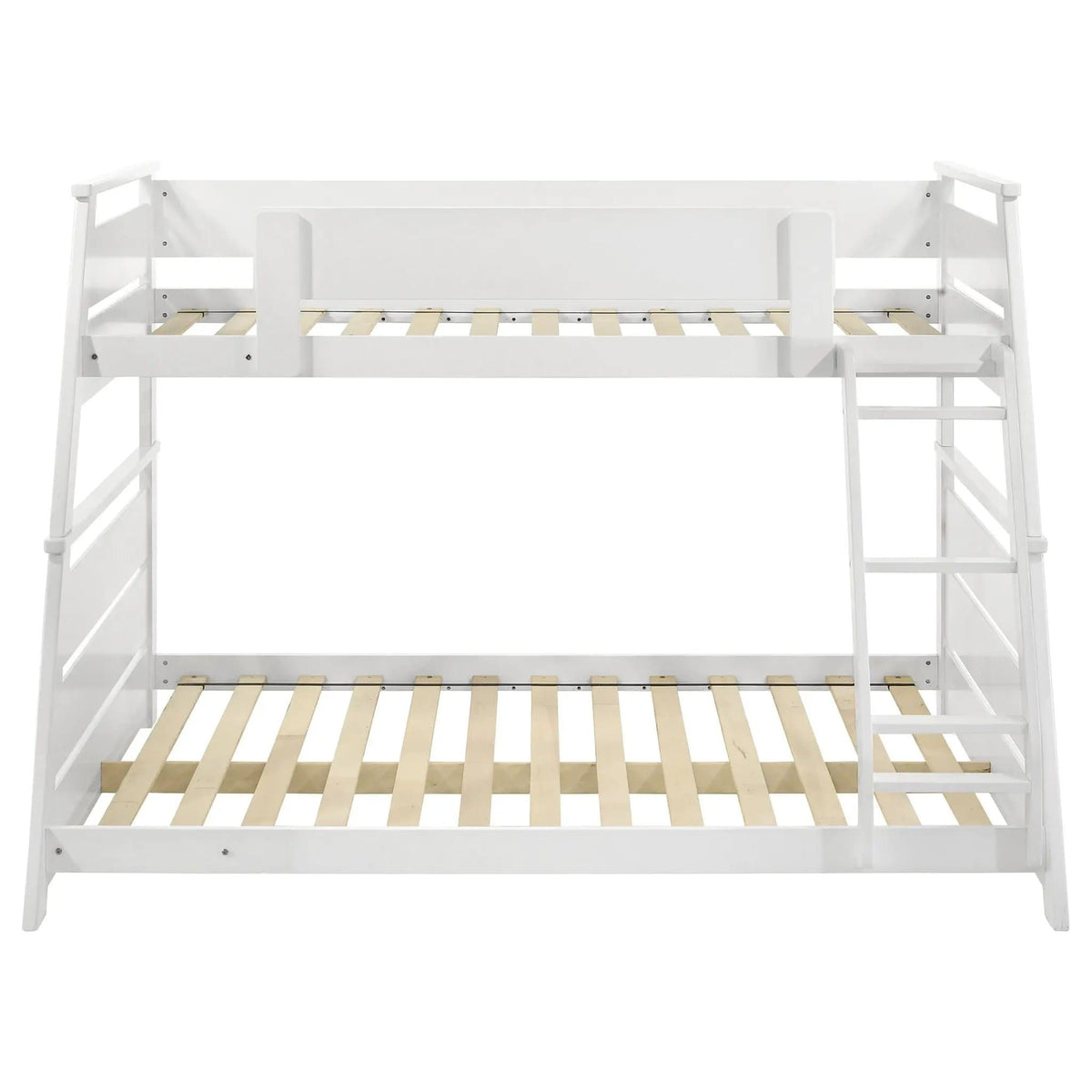 Holden Wood Veneer Twin Over Full Bunk Bed | 79 x 60.5 x 57.25 in | Rubberwood & Engineered Wood | White