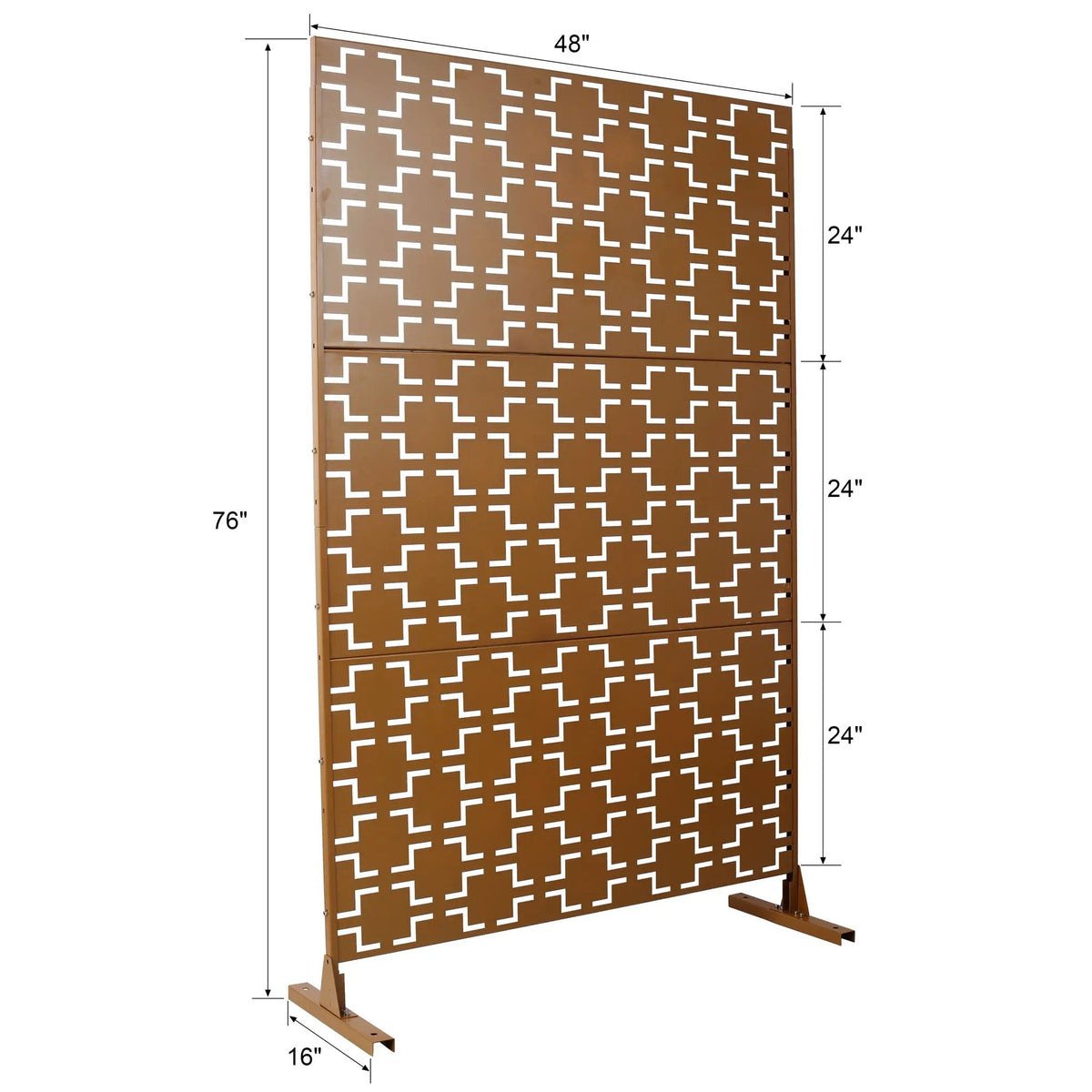 Metal Privacy Screen | Freestanding Divider | Rust Resistant