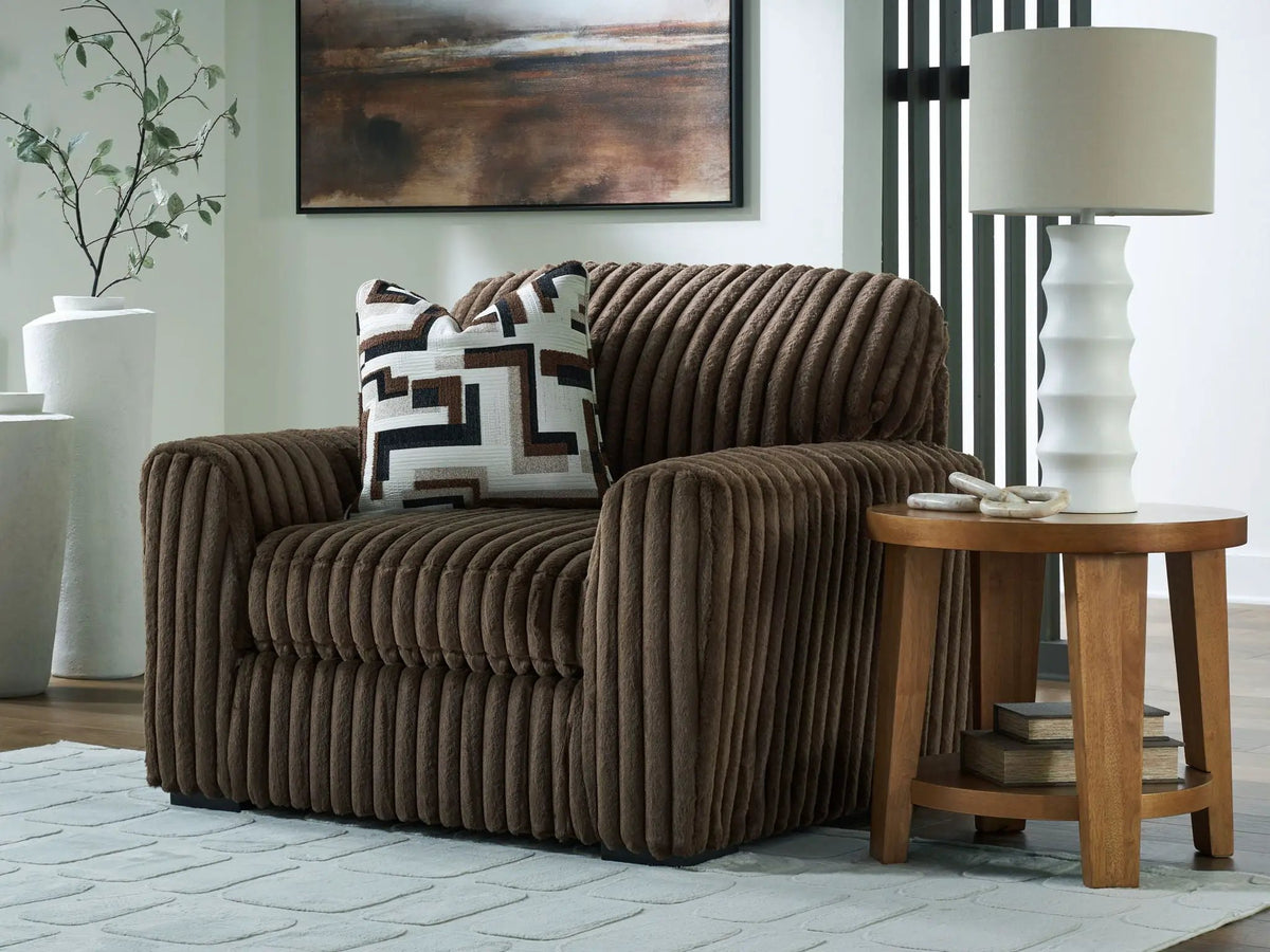 Midnight Madness Chair And A Half | Jumbo Corduroy Upholstery | Oversized Seat | Cozy Design