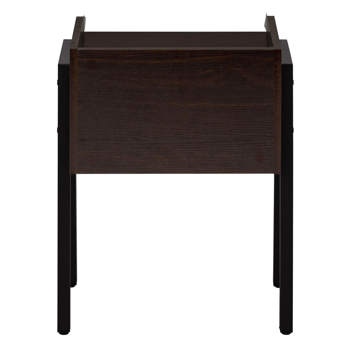2-Tier Accent Side Table | Rectangular Top | Storage Cubby | Contemporary Design