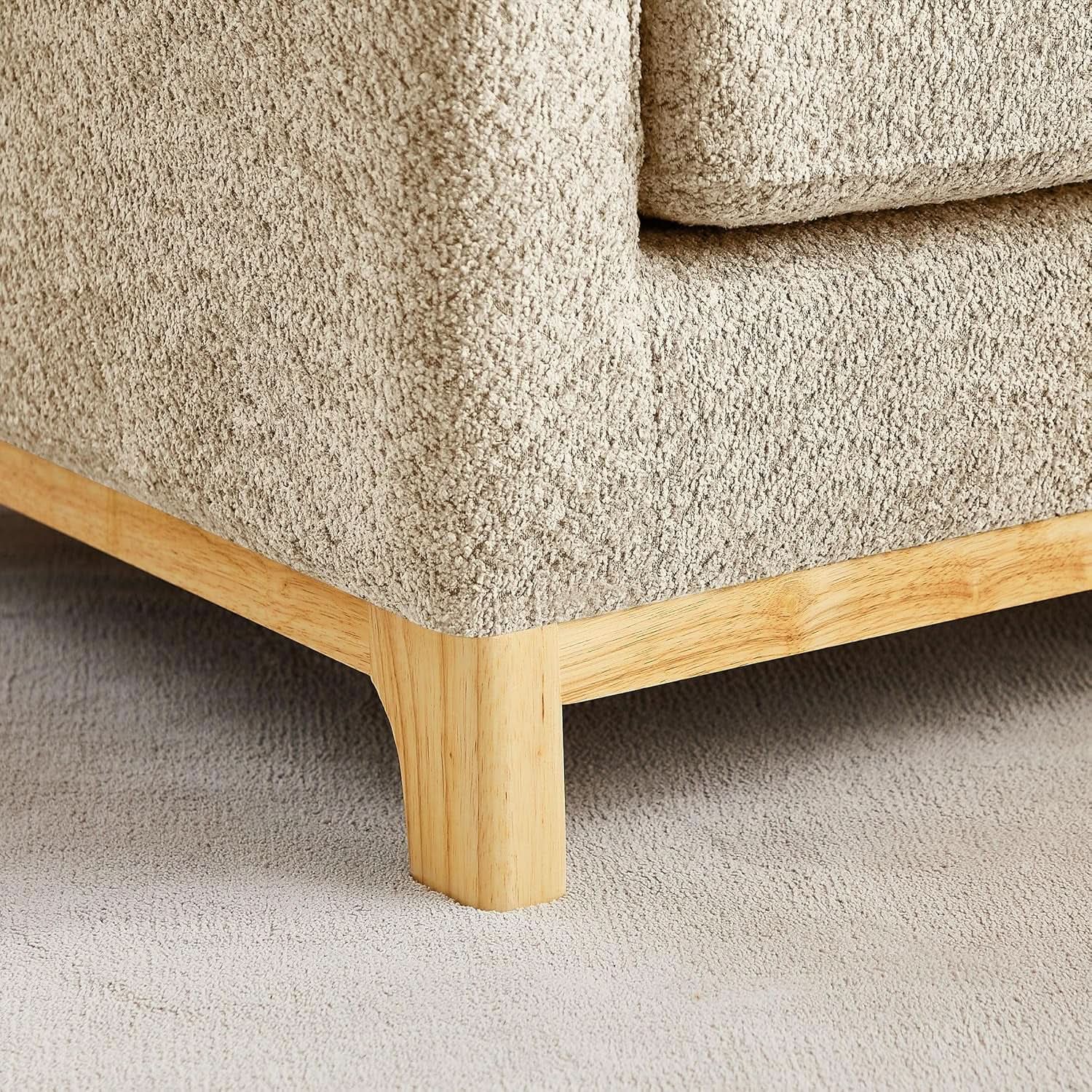 Luxurious Sherpa Oversized Accent Chair Camel Plush from PriceLows™