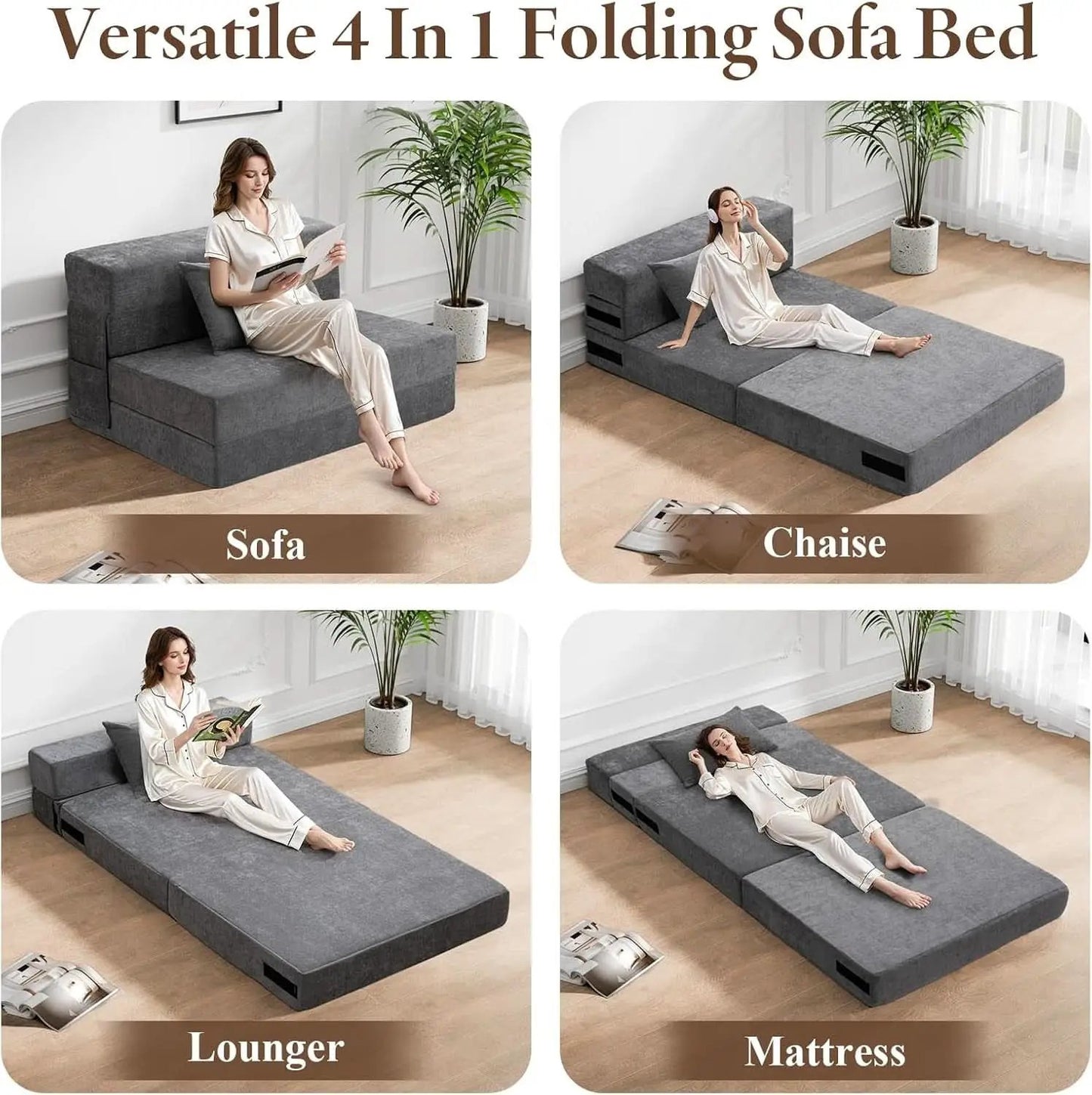 Twin Memory Foam Convertible Sofa Bed PremiumEdition from PriceLows™