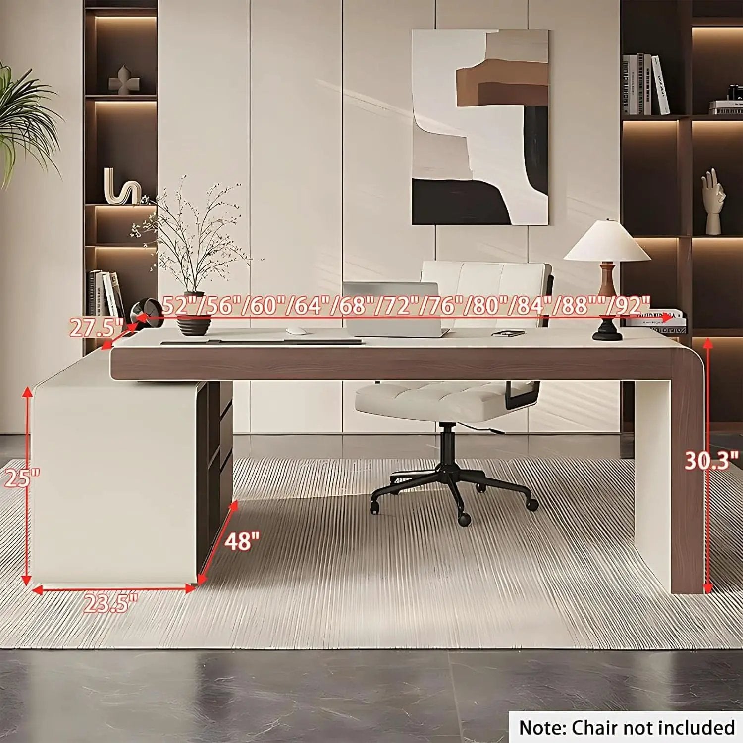 Premium L Shaped Executive Desk 72In Multifunctional from PriceLows™