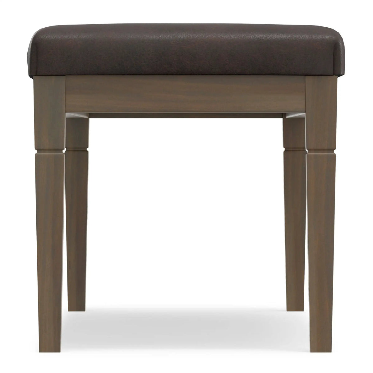Waverly Upholstered Ottoman Bench | Tufting Detail | Carved Legs | Solid Wood Frame