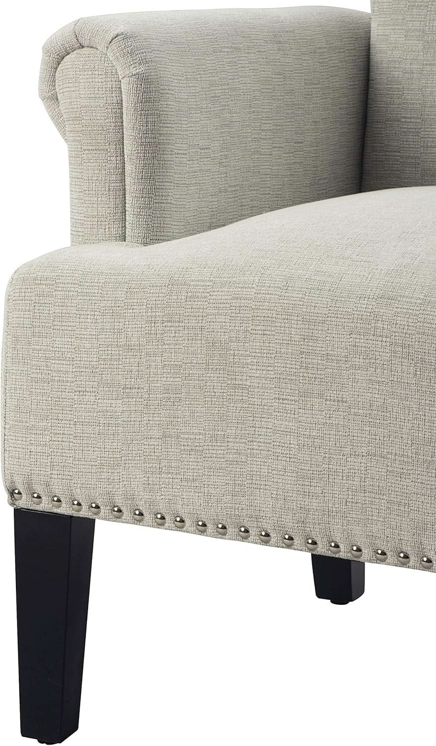 Cream Polyester Tufted Mid Century Upholstered Chair from PriceLows™