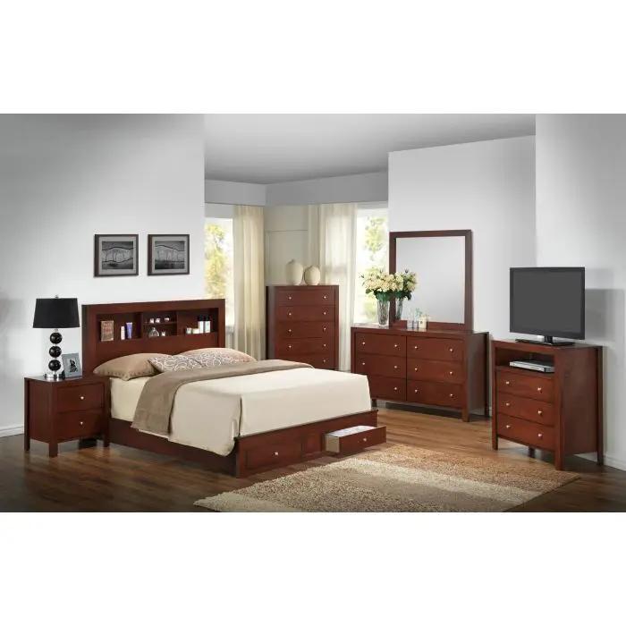 Modern Storage Bed | Ample Bedroom Storage | Wood And Manufactured Wood | 81 Inch Length