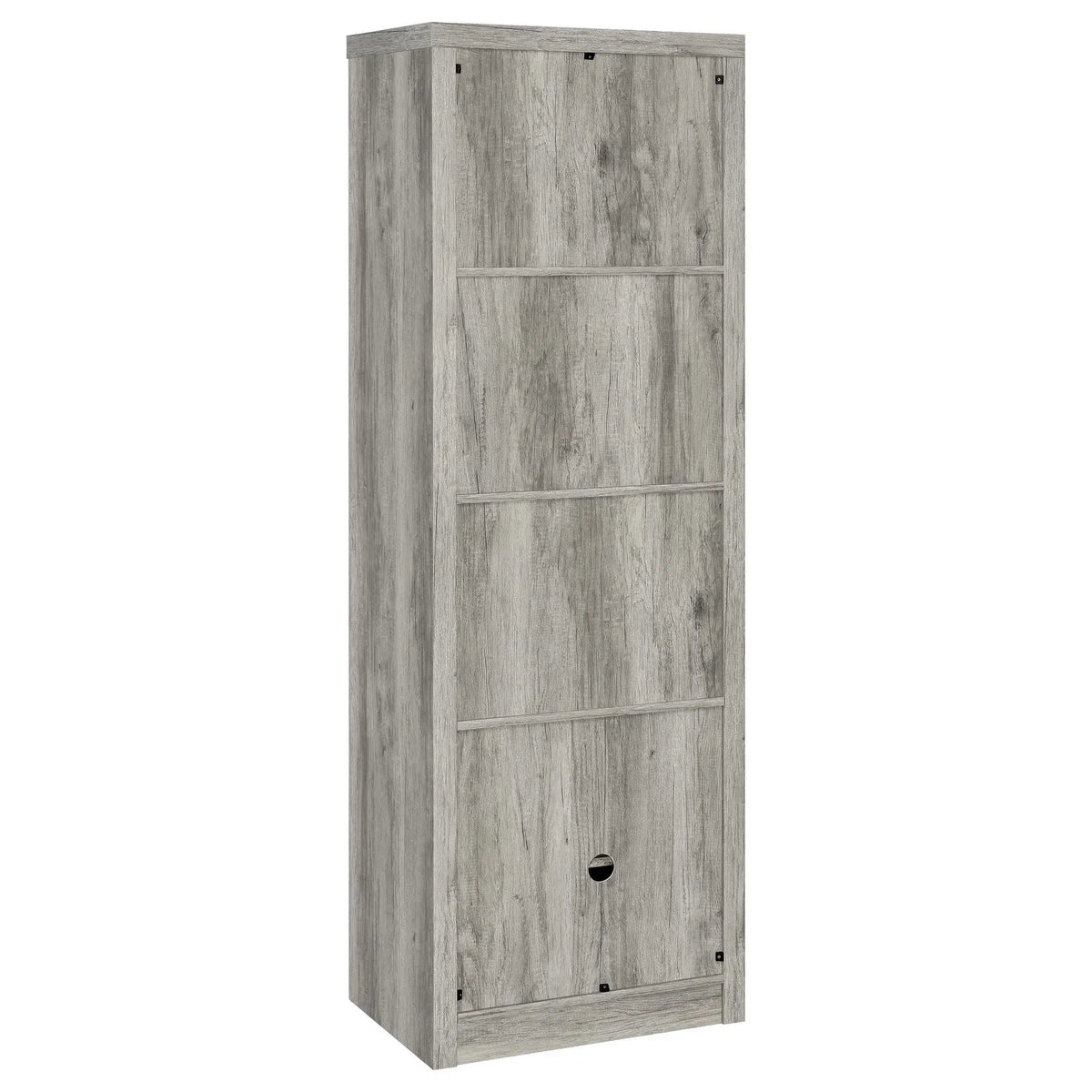 Burke 4-shelf Engineered Wood Media Tower Grey Driftwood Pier | 23.5 x 15.5 x 70.75 in | Engineered Wood & Veneer | Home