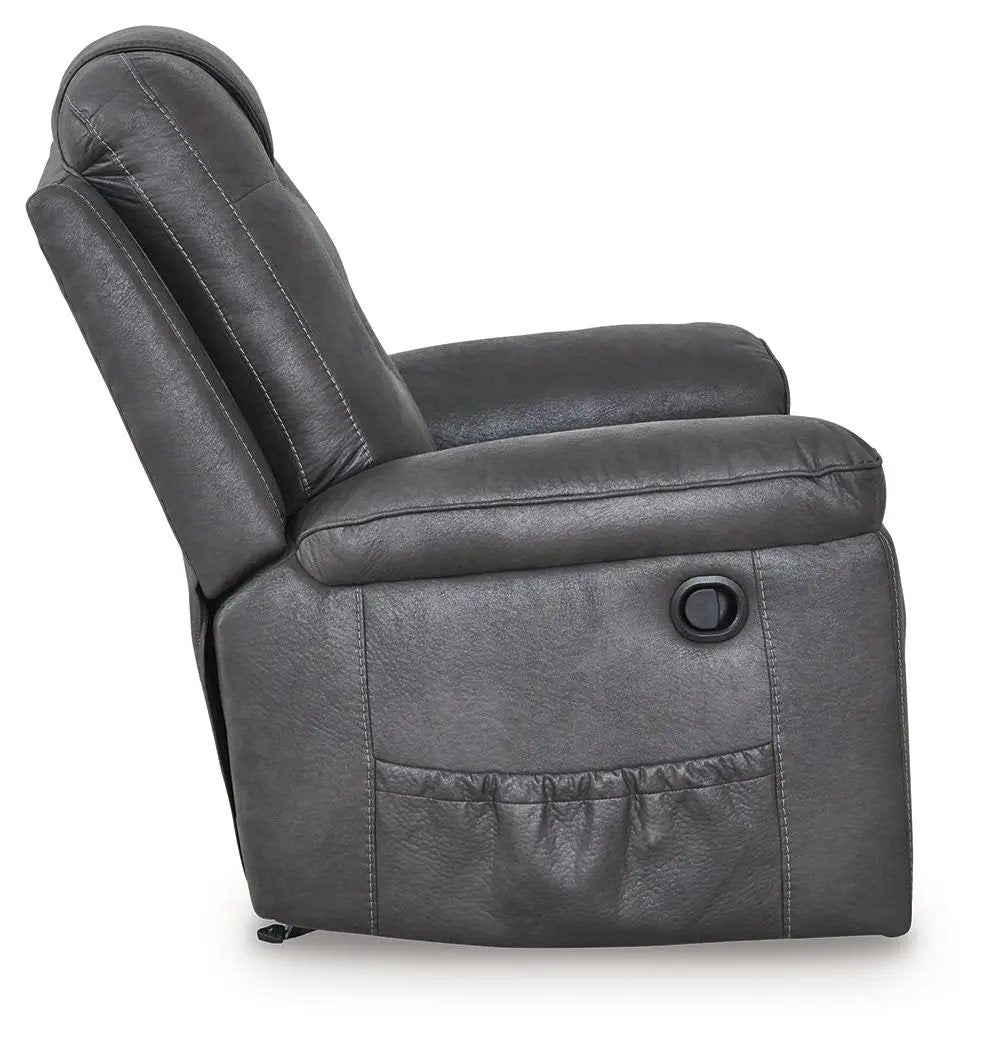 Stockworth Rocker Recliner | Warm Faux Leather | Inviting Comfort | 42 Inch Length