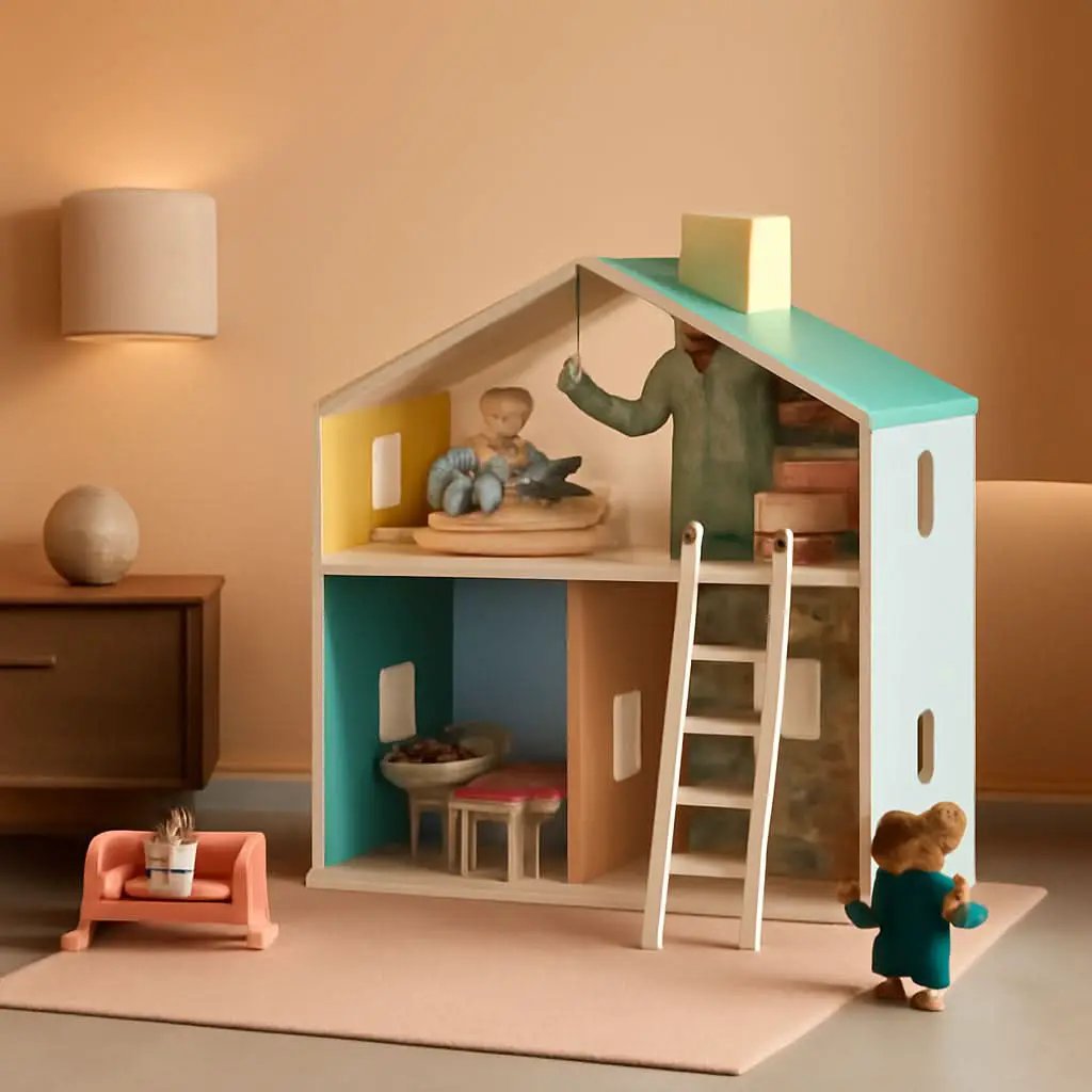 Wooden Playhouse With Loft For Kids 3 Years And Up from PriceLows™